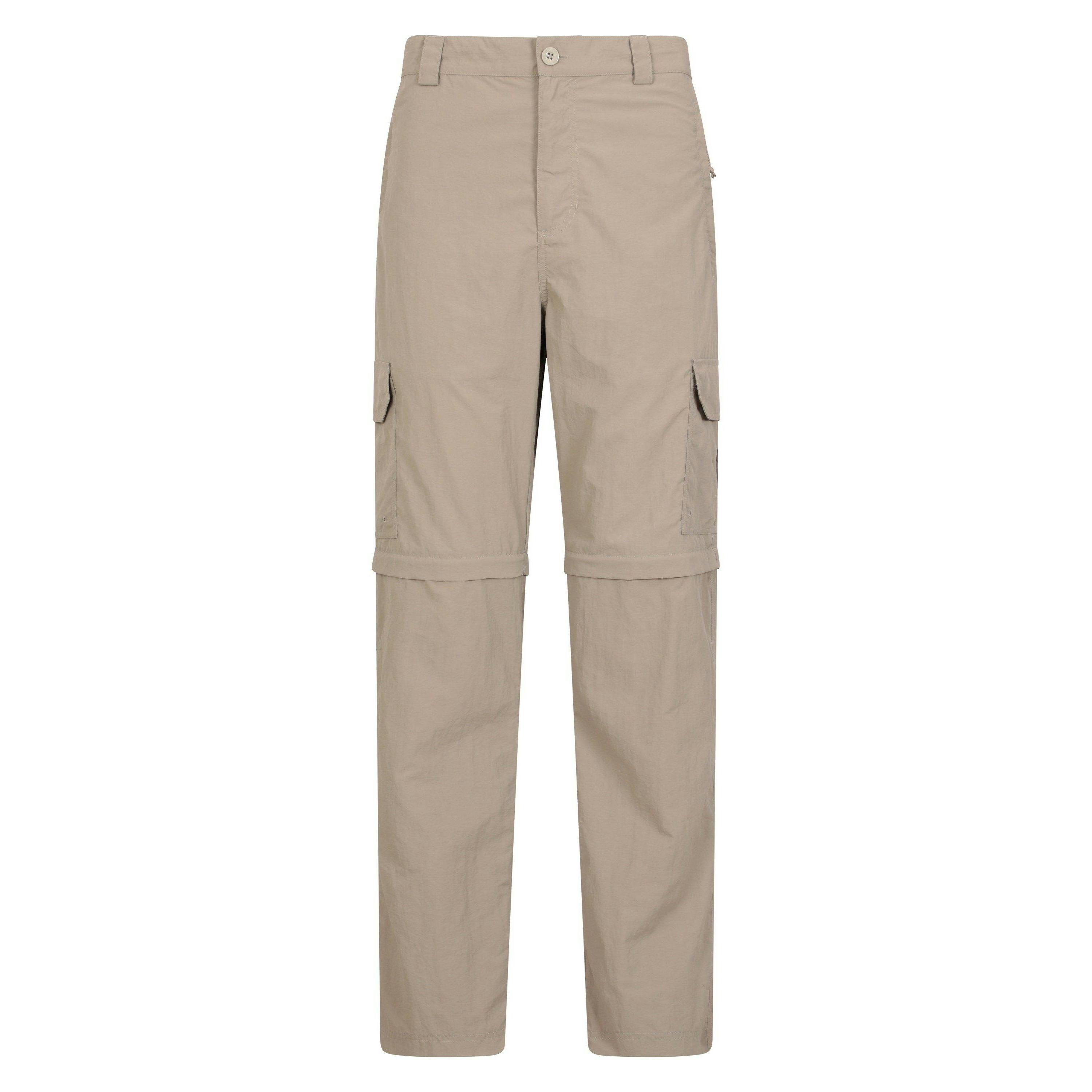 Mountain Warehouse Men's Beige Explore Zip-Off Trousers - 28R - 100% Mixed