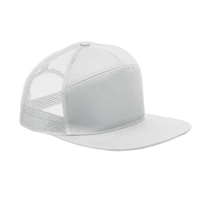 Midocean White Bead Flat Peak Trucker Cap - One Size - 100% Mixed