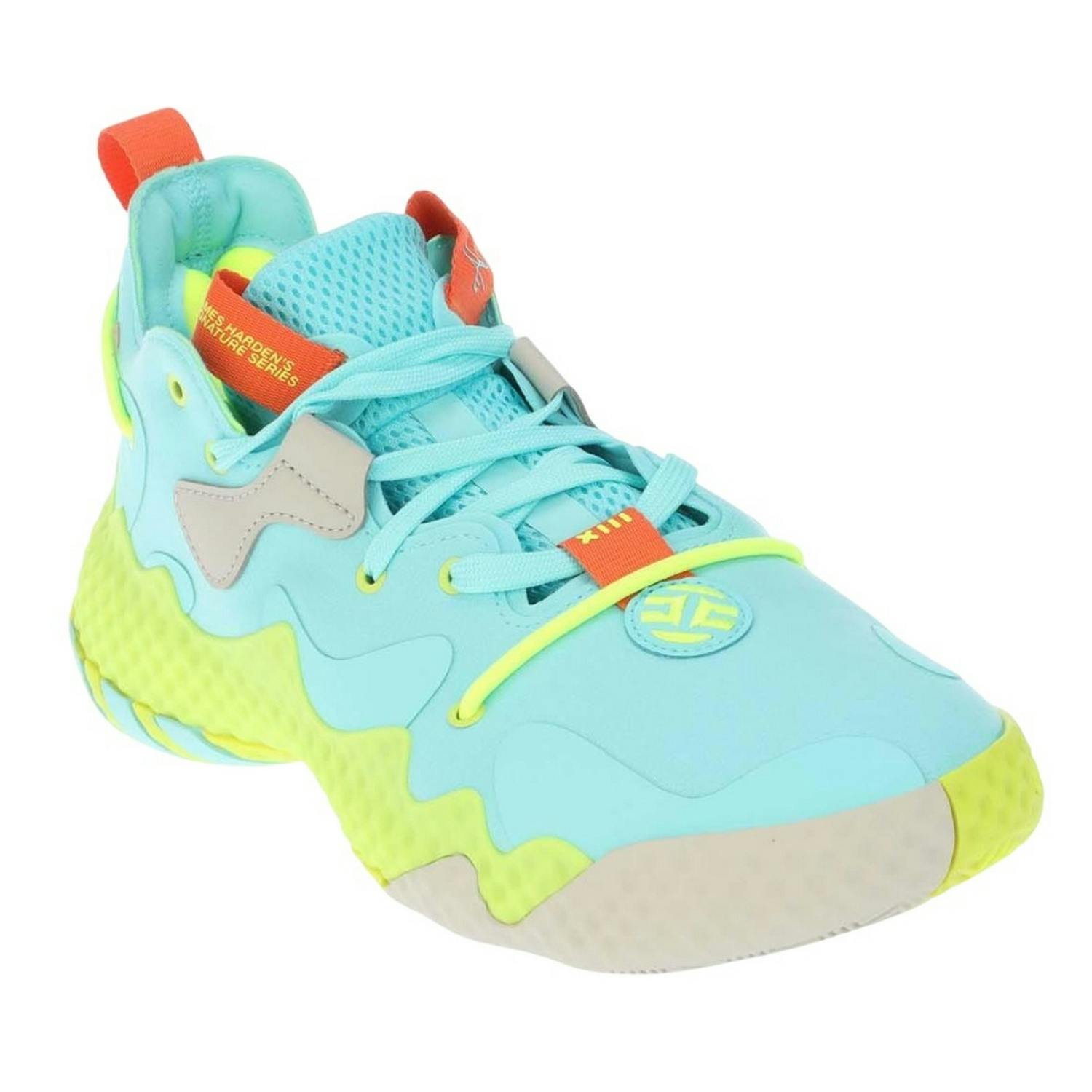 Adidas Men's Blue/Green/Orange Harden Vol. 6 Trainers - 13 Uk - 100% Mixed