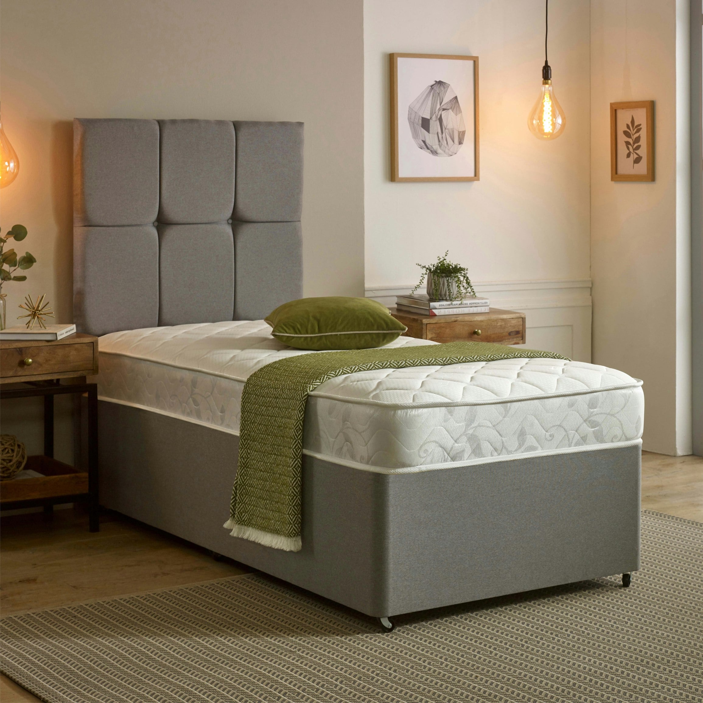 Rackhams White Cooltouch Maximum Essentials 18 Cm Deep Spring Mattress - 1 - 2Ft6 Shorty Small Single Mattress (75Cm X 175Cm)