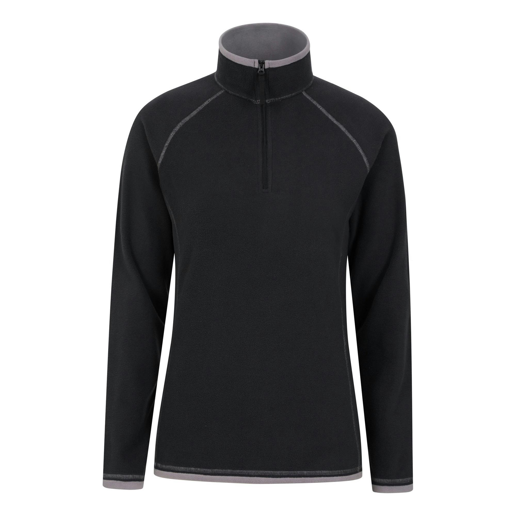 Mountain Warehouse Women's Black Montana Half Zip Fleece Top - 22 Uk - 100% Polyester