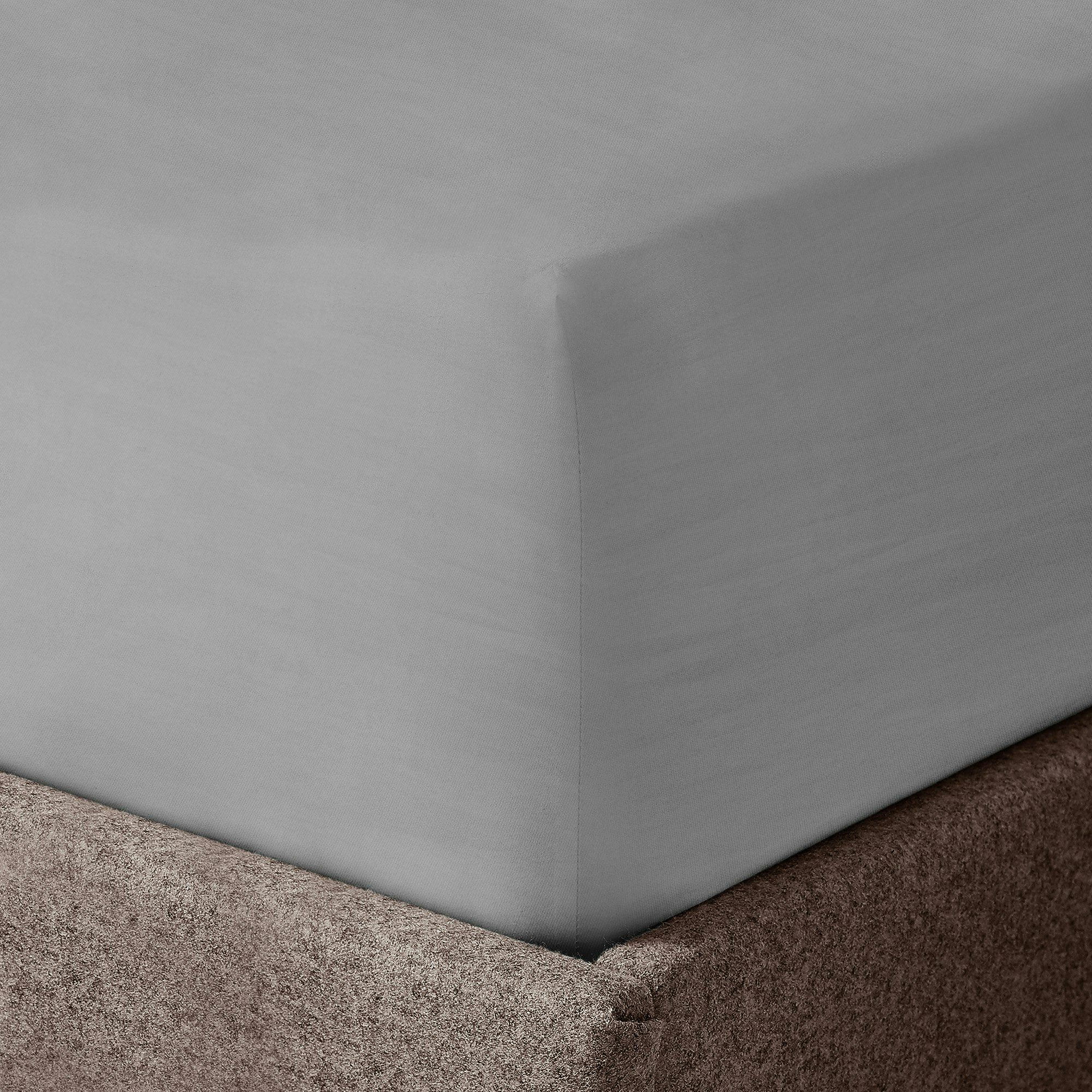 Rackhams Silver Washed Linen Look Fitted Sheet - Single