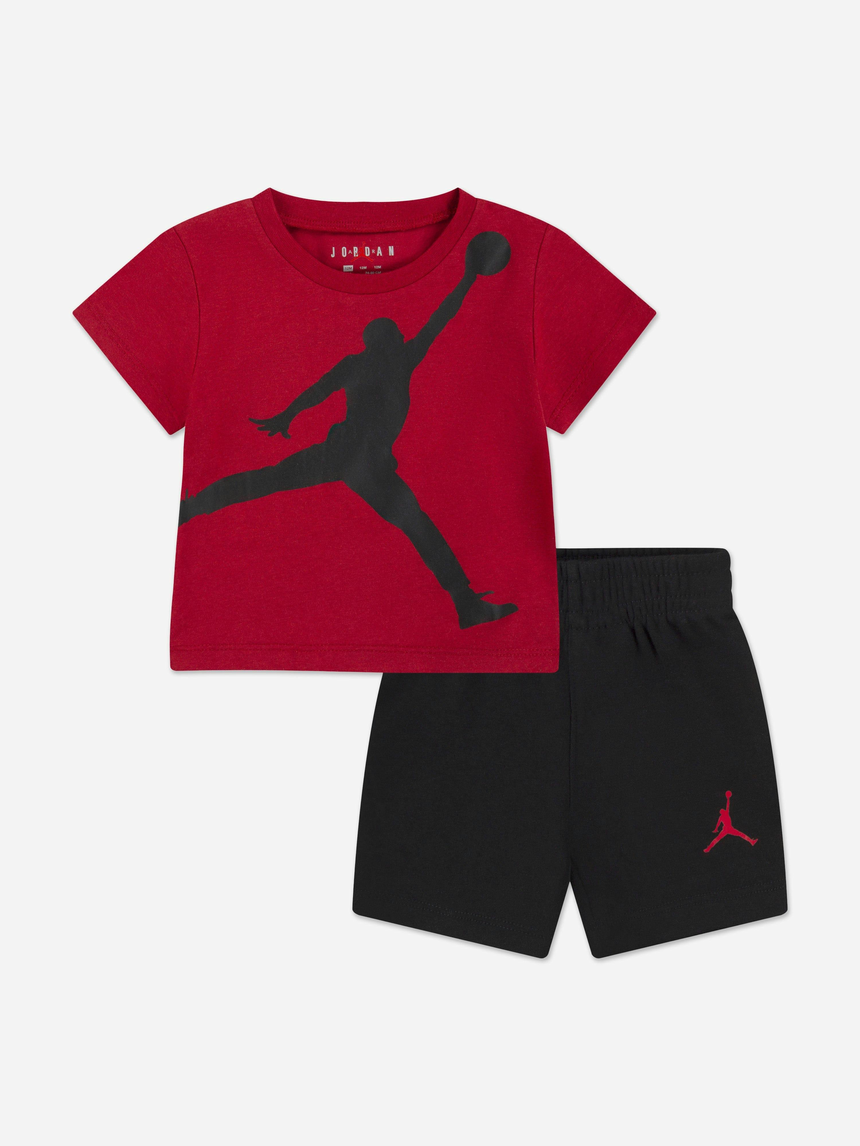 Jordan Boys Red Jumbo Jumpman Short Set In - 4 - 5 Years