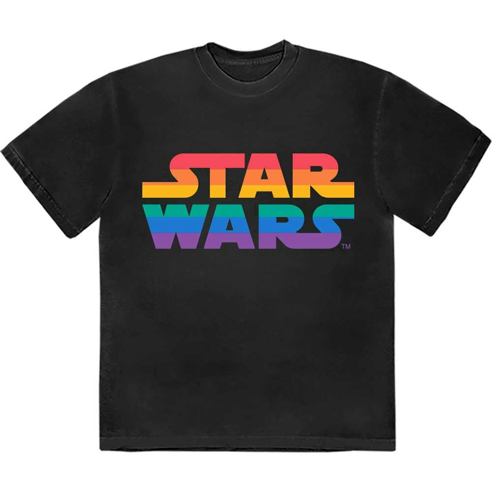 Paradiso Clothing Unisex Black Star Wars Rainbow Logo T Shirt - Xxl