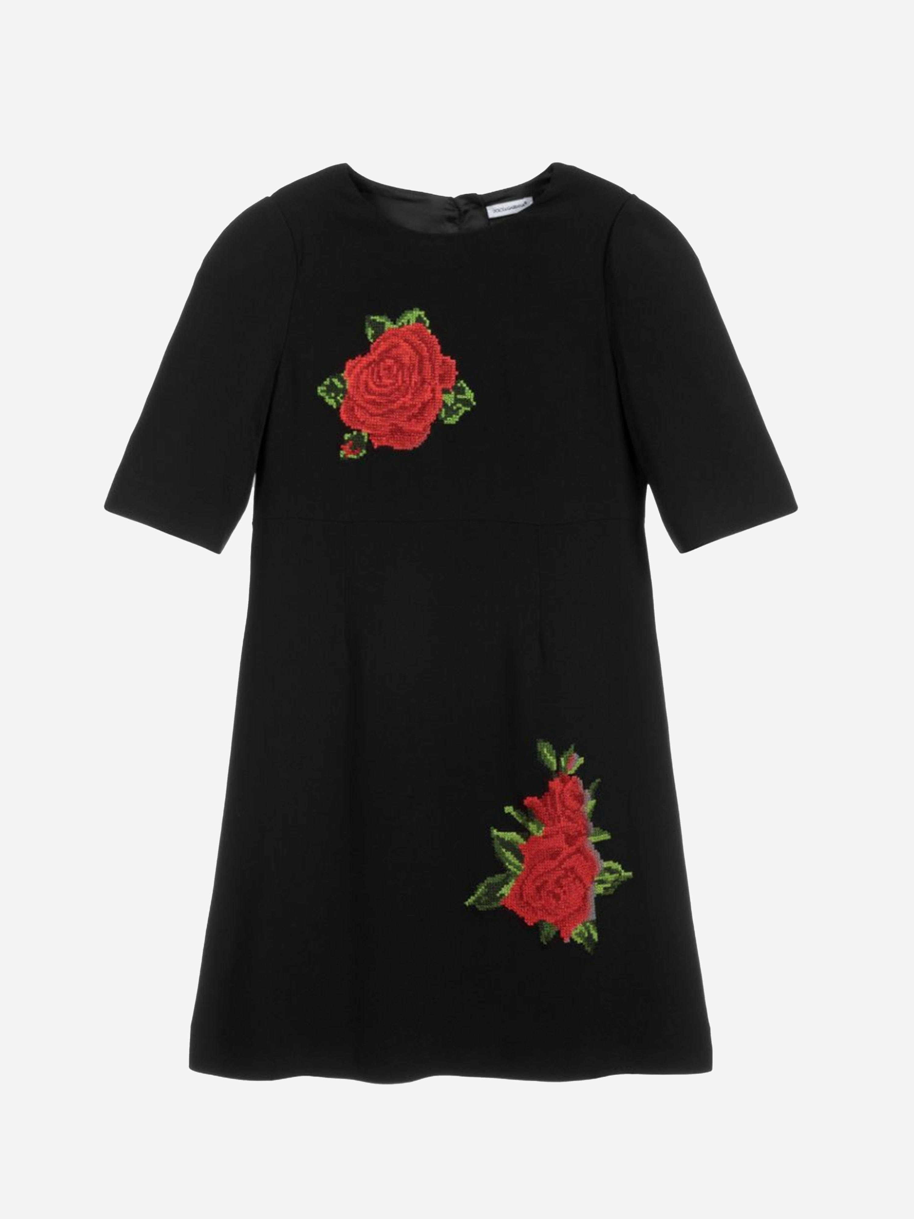 Dolce & Gabbana Kids Girls Black Dolce & Gabbana Dress - 2 Yrs