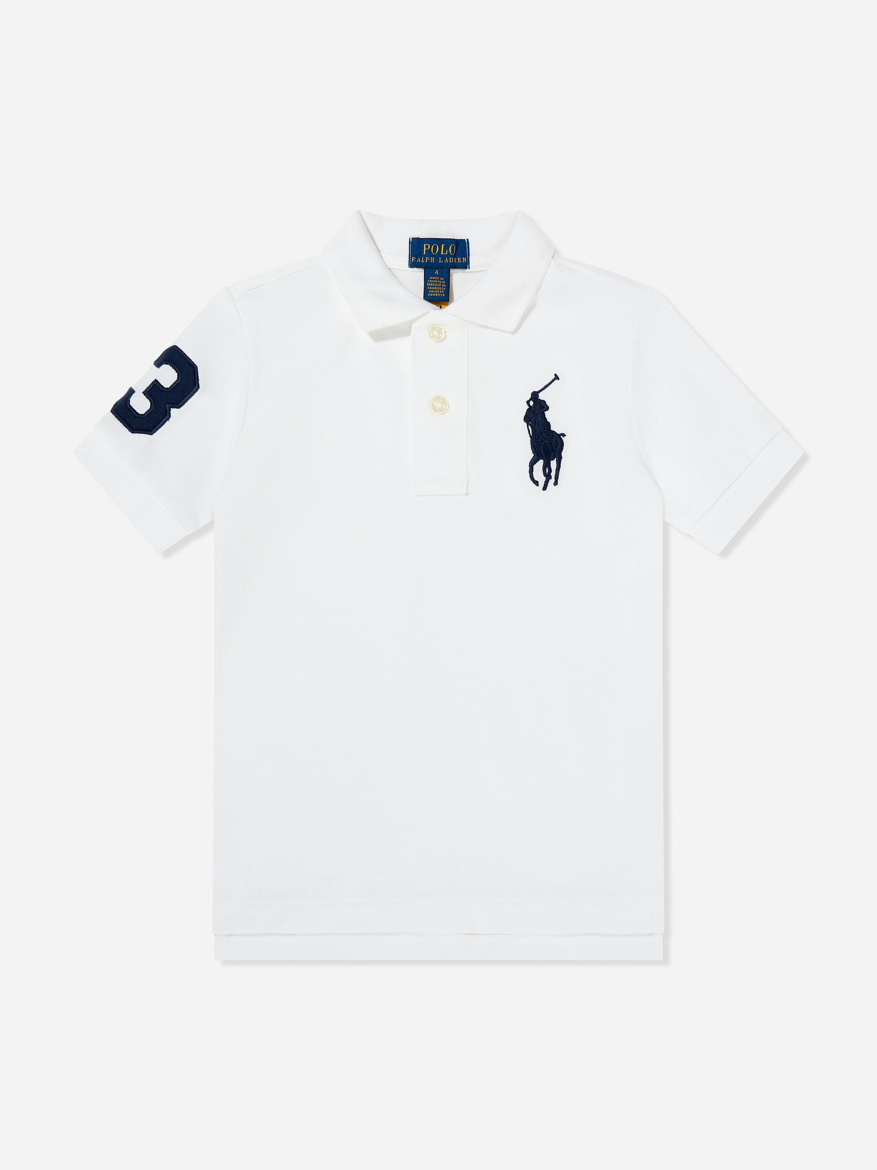 Ralph Lauren Kids Boys White Ralph Lauren Logo Polo Top In - 18-20 Yrs (Xl)