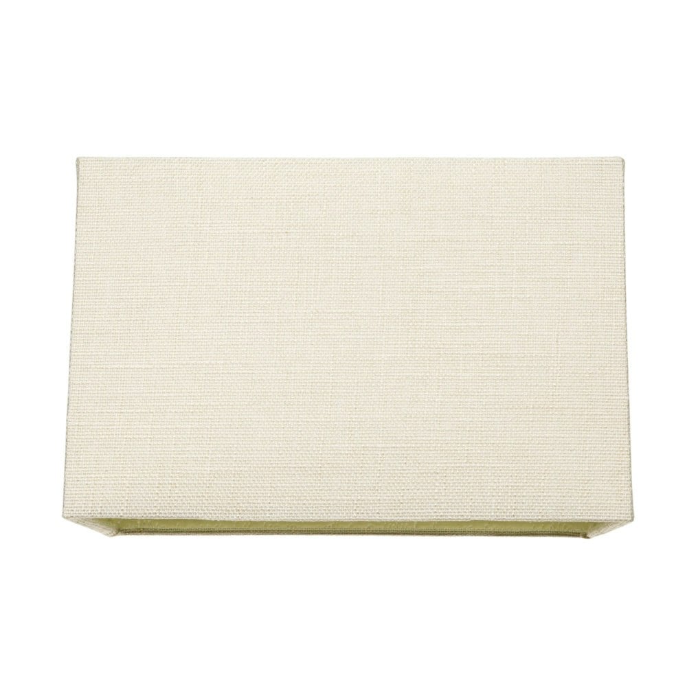 Rackhams Cream Contemporary And Sleek Linen Fabric Rectangular Lamp Shade 60W Maximum