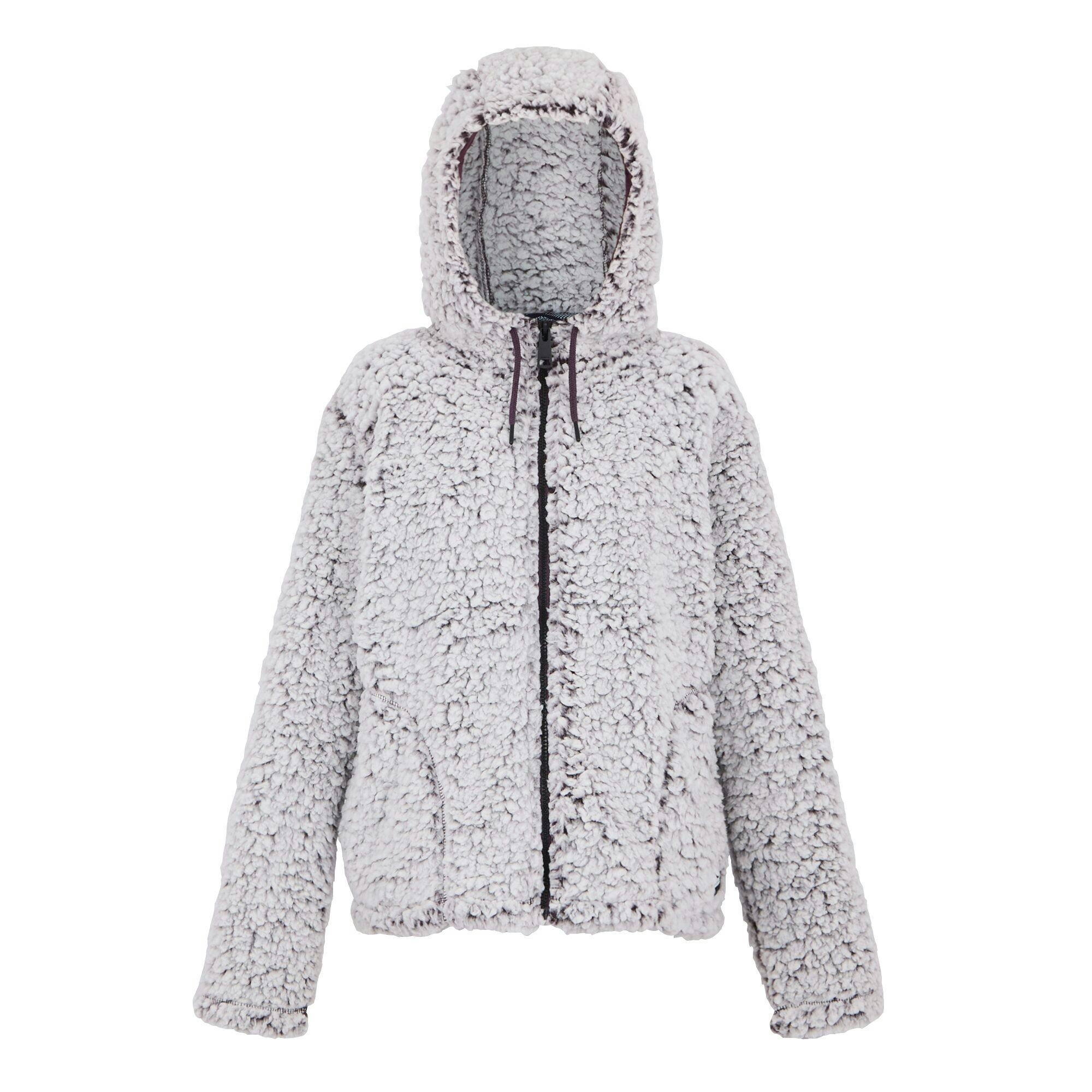 Regatta Women's Zelpha Fluffy Hooded Fleece Jacket - Deep Plum - 18 Uk - Deep Plum - 100% Recycled Polyester