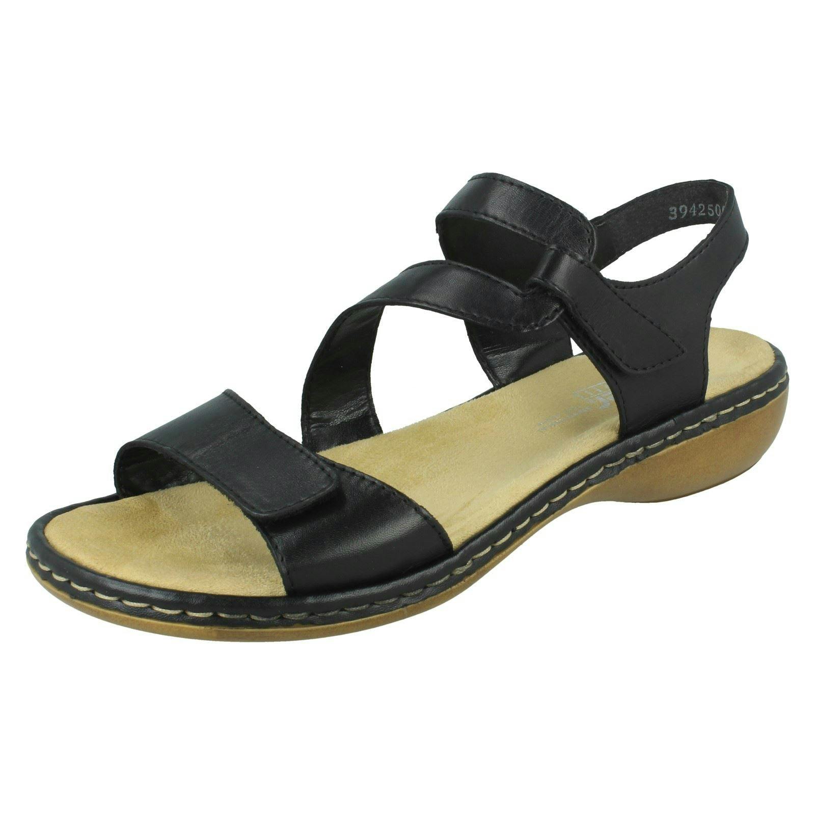 Rieker Women's Black Stylish Strappy Sandals 659C7 - Uk 7.5