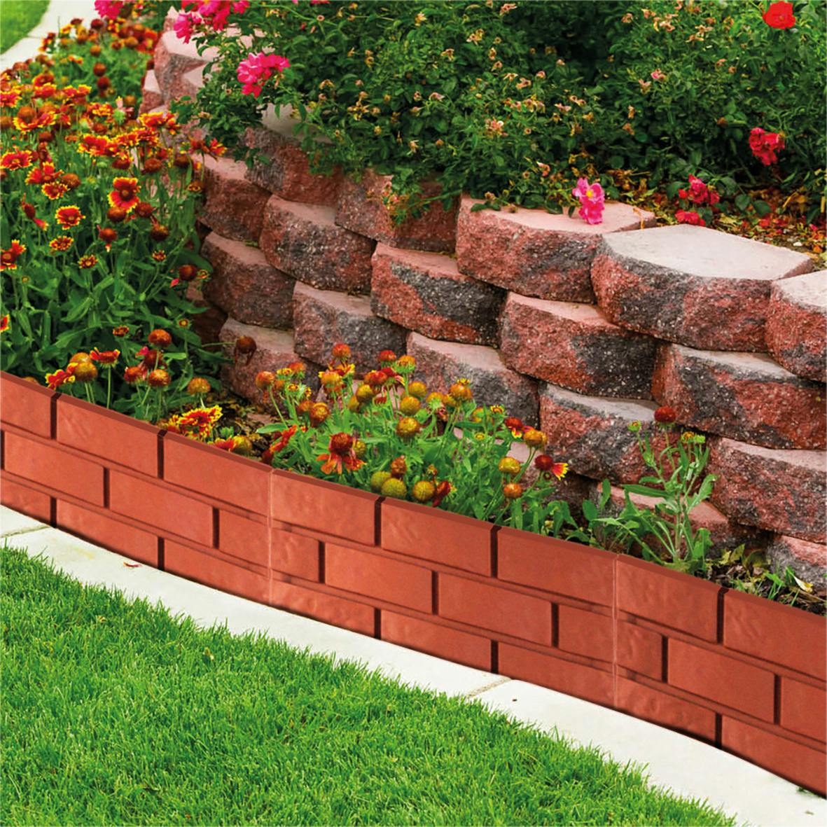 Rackhams Garden Border, Terracotta Brick Effect (4 Pack)