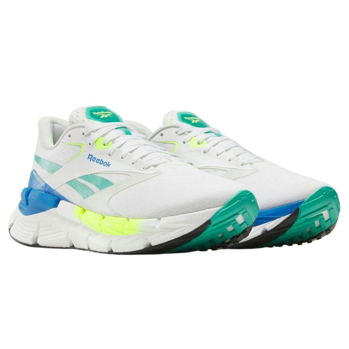 Reebok Men's White/Yellow Floatzig Symmetros Trainers - 8.5 Uk - 100% Mixed