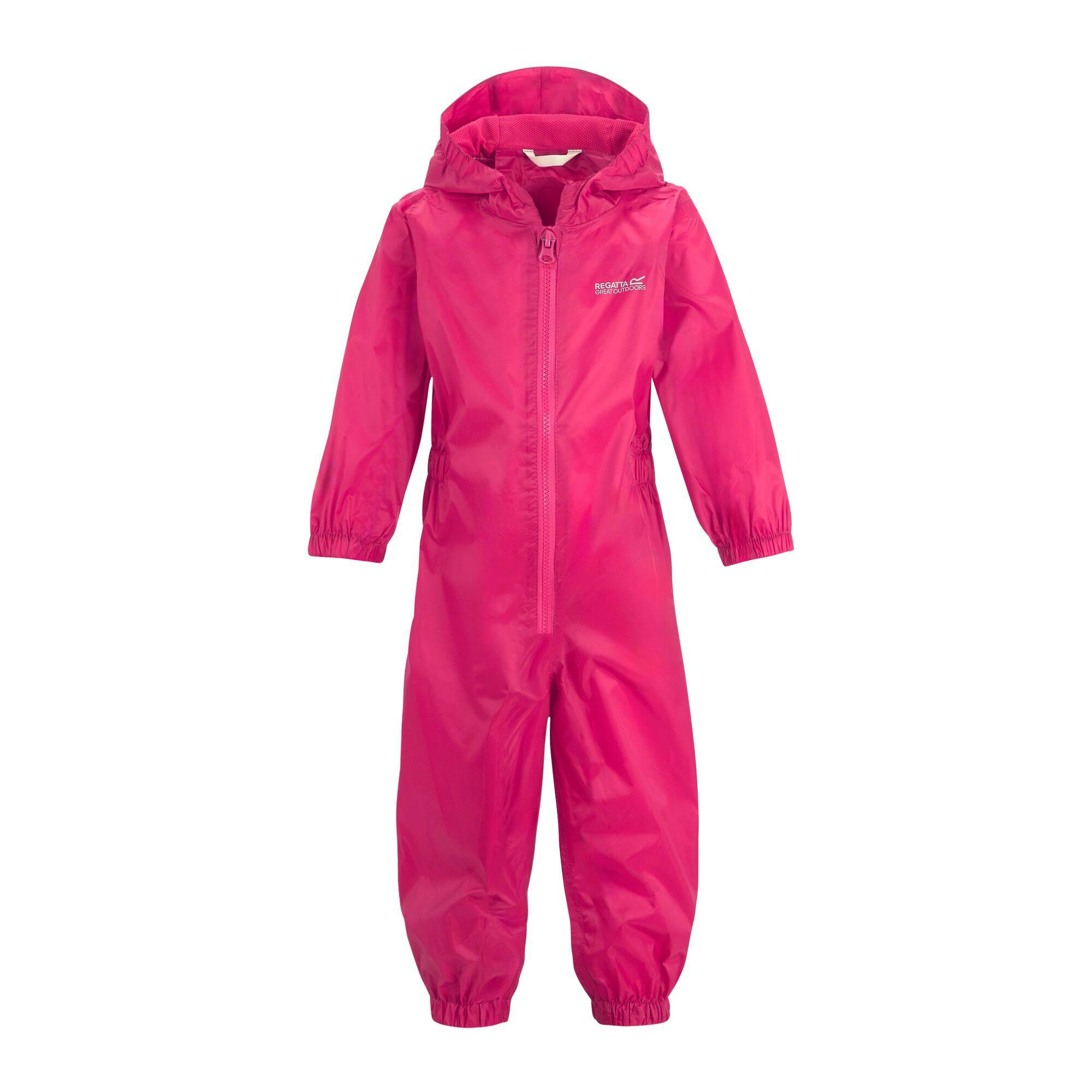 Regatta Pink Kids Waterproof Puddle Suit - Jem - 2-3 Years - Jem - 100% Polyamide