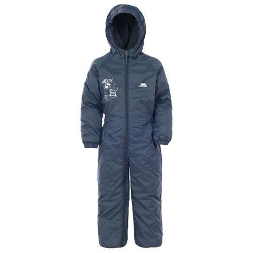 Blue Pirate Navy Kids Trespass Dripdrop Padded Waterproof All-In-One Suit - Image 5