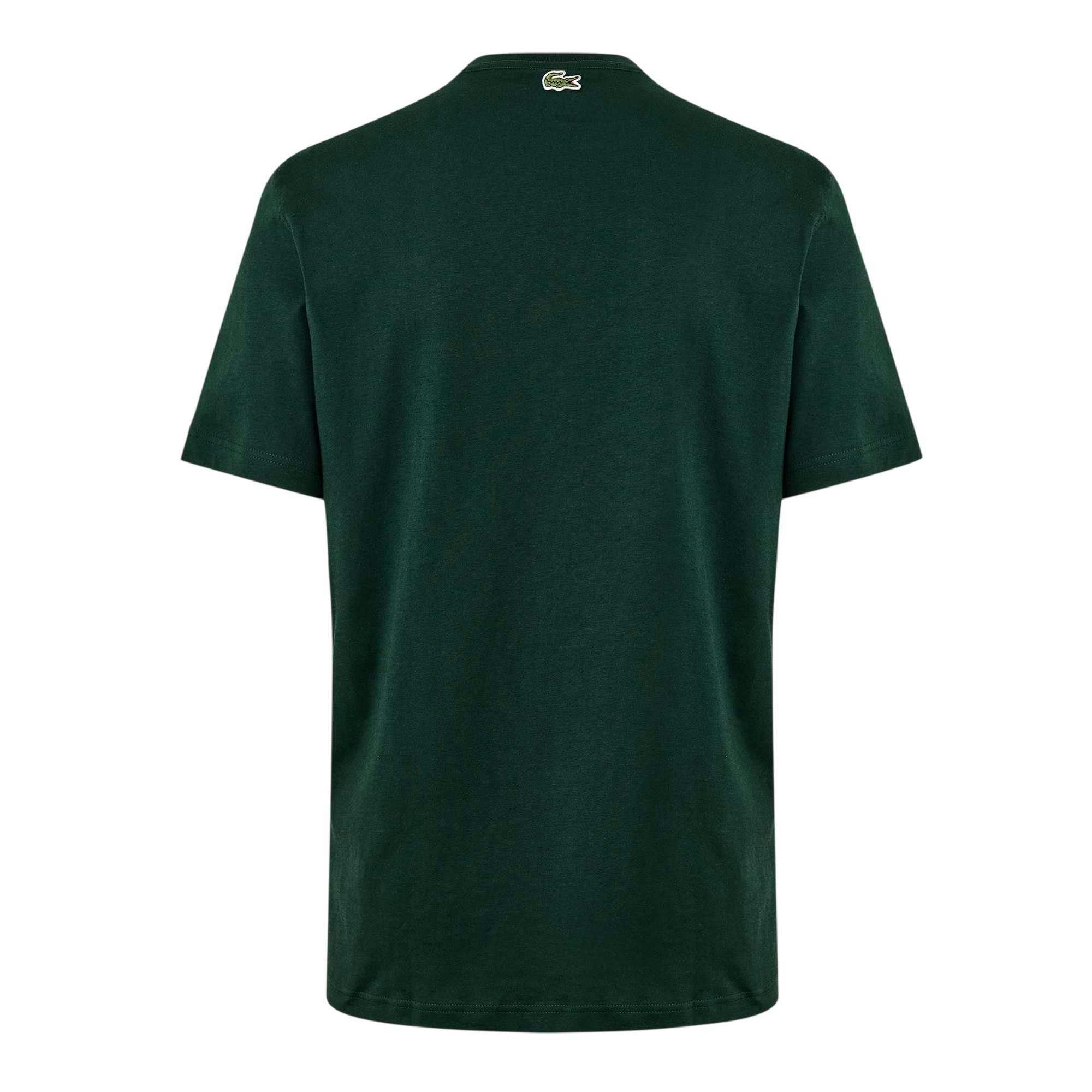 Lacoste Men's Dark/Green Paris Logo T-Shirt - Xxl - 100% Cotton