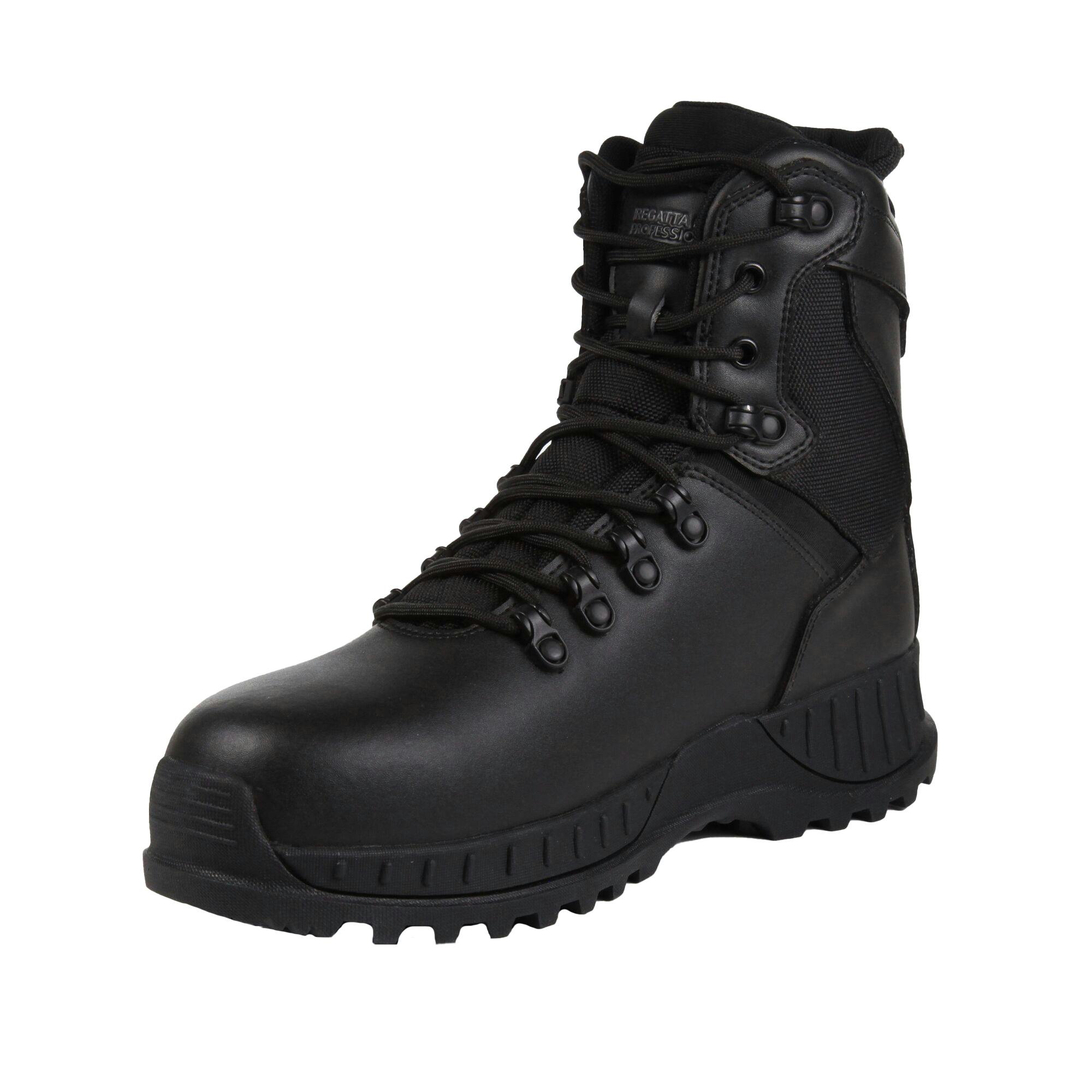Regatta Men's Black Professional Action Leather Safety Boots - 8 Uk - 50% Leather/50% Rubber