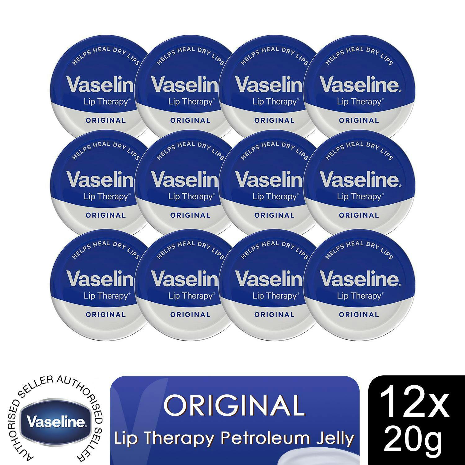 Vaseline White Lip Therapy Original 20G Petroleum Jelly Hydrating Lip Balm, 12 Pack In - Image 5