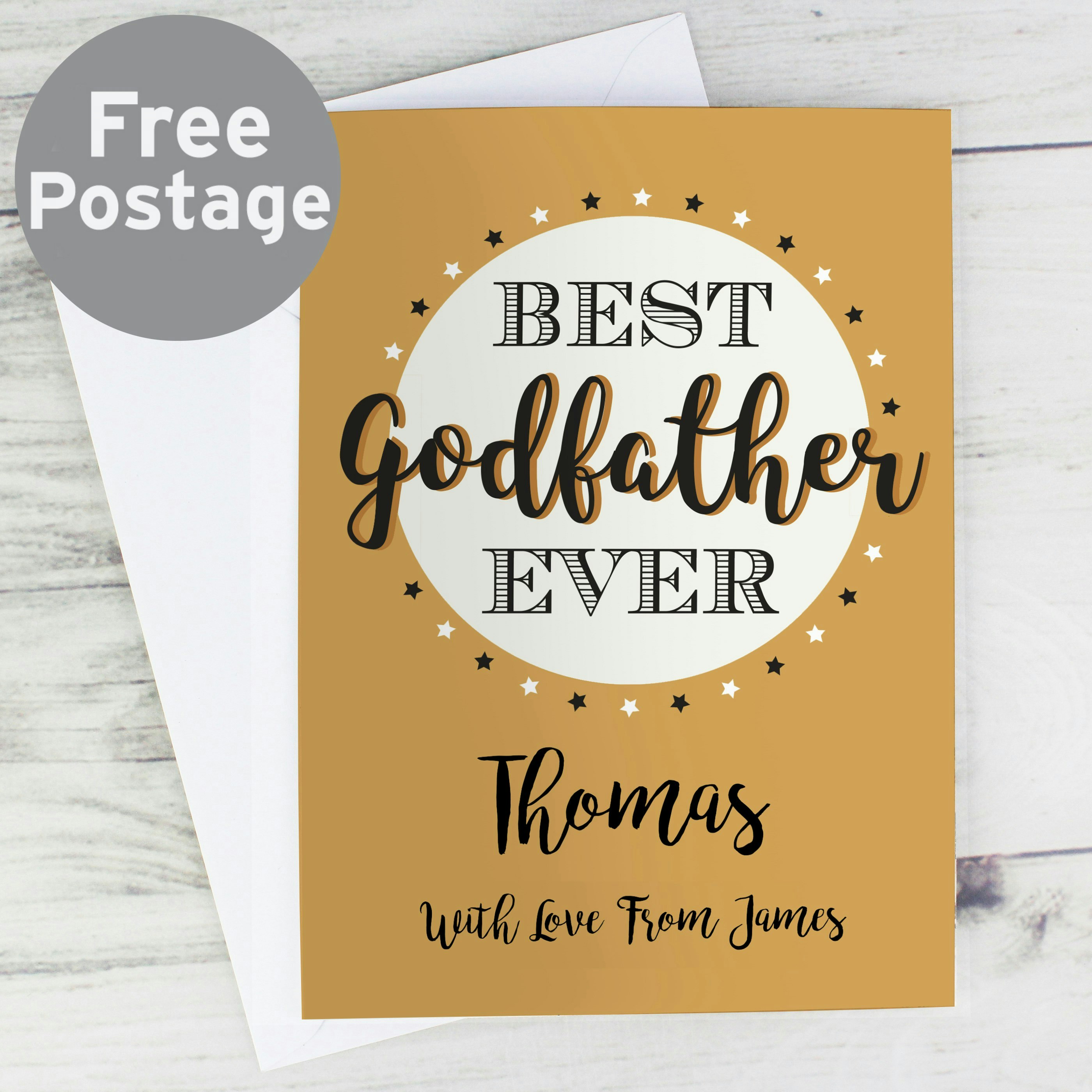 Personalised Memento Company Personalised Best Godfather Card