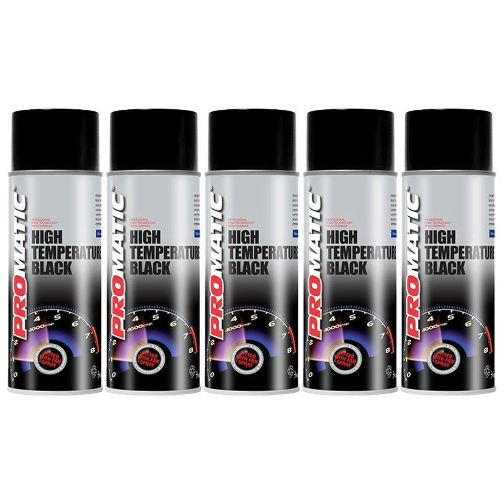 PROMATIC Professional High Temperature Black Fast Drying Aerosol - 400ml x 3 - Image 18