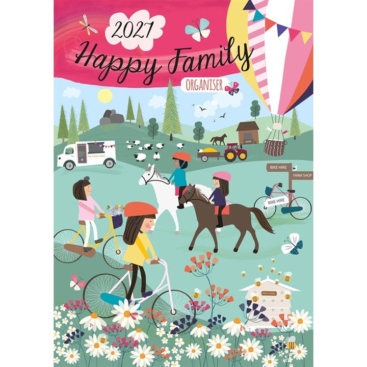 Rackhams Happy Family A3 Family Organiser 2027, Family Planners, Month To View, Family, Gift