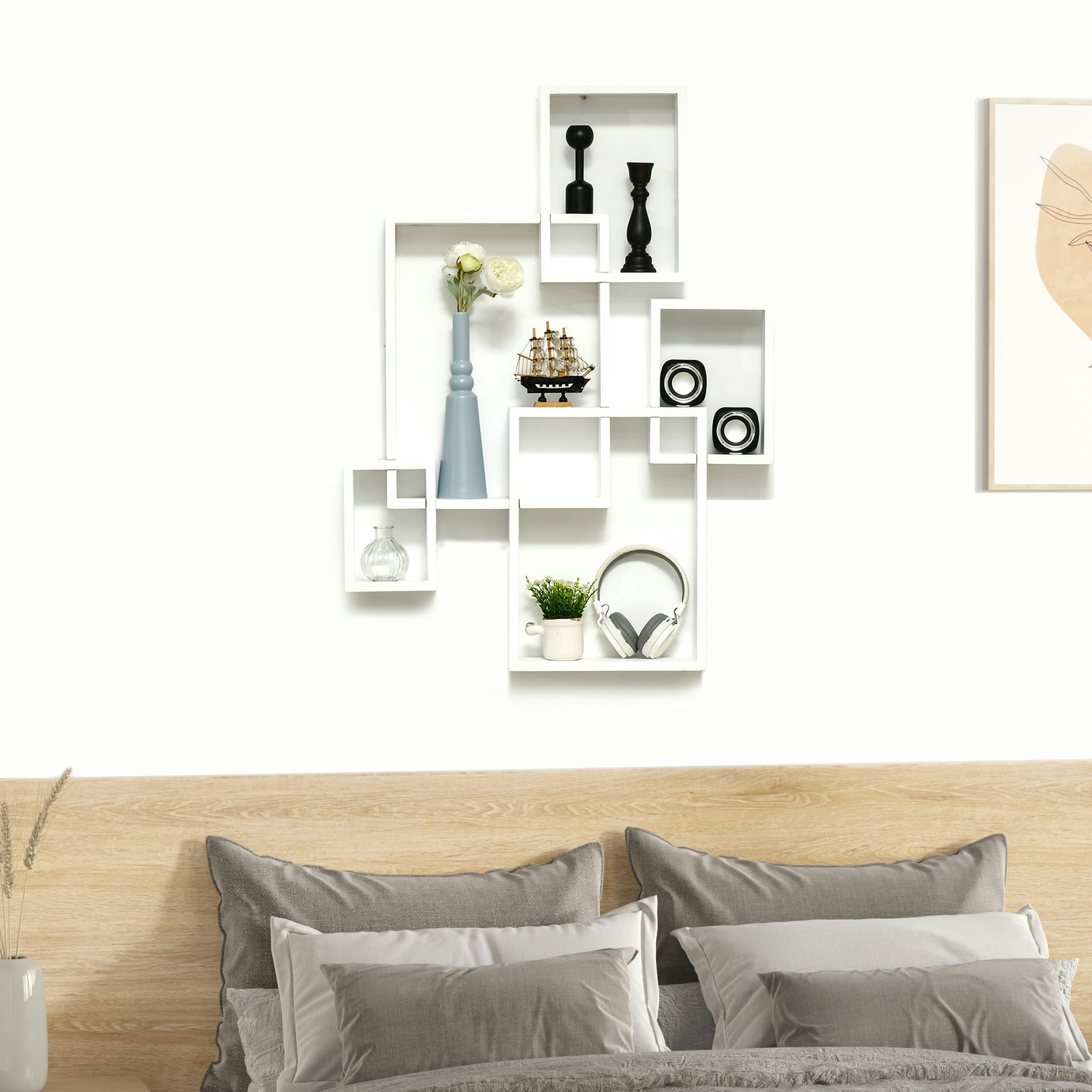 Rackhams Floating Shelves, Interlocking Cube Shelves For Decoration