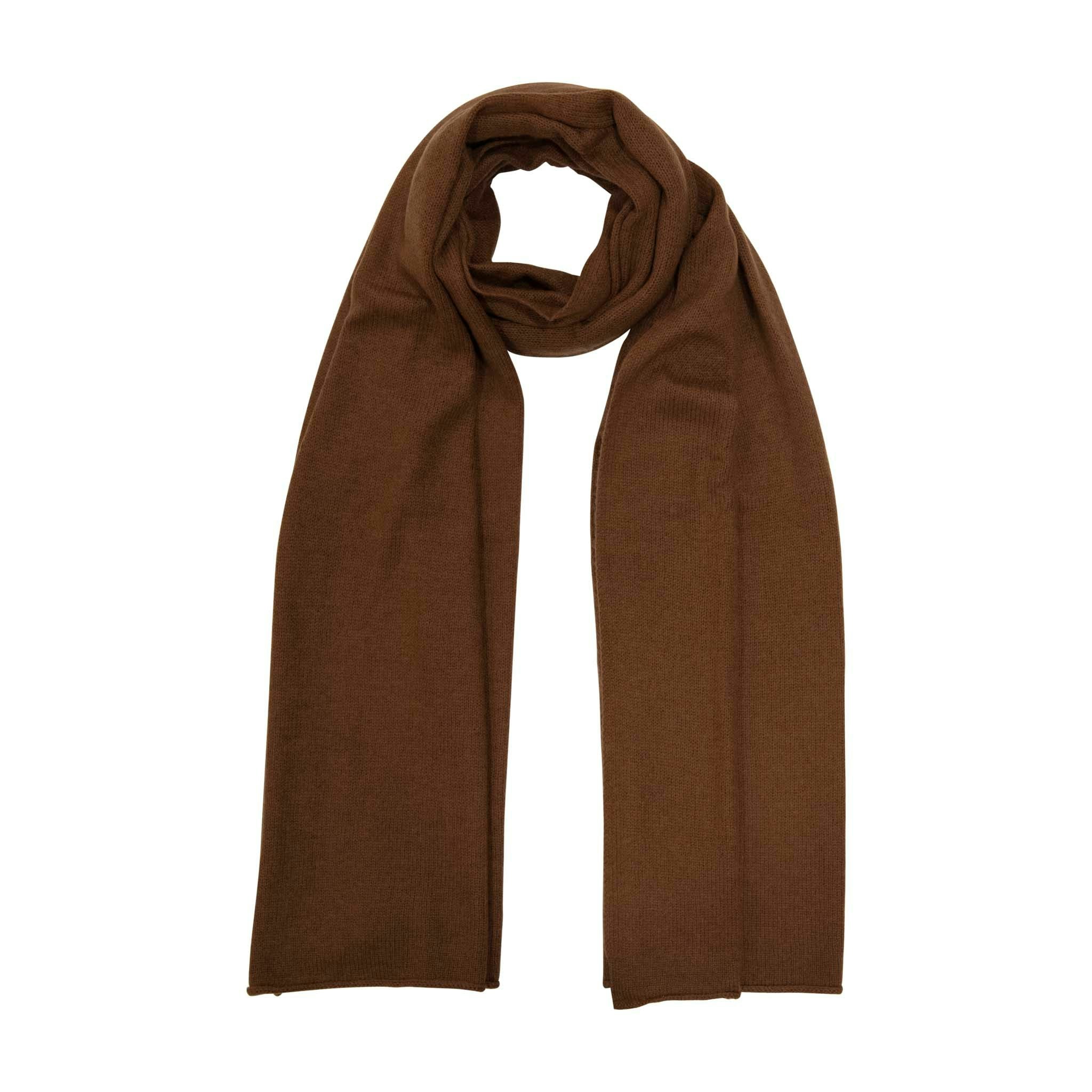 House Of Dalziel Black/Grey Cashmere Blanket Scarf - Rust