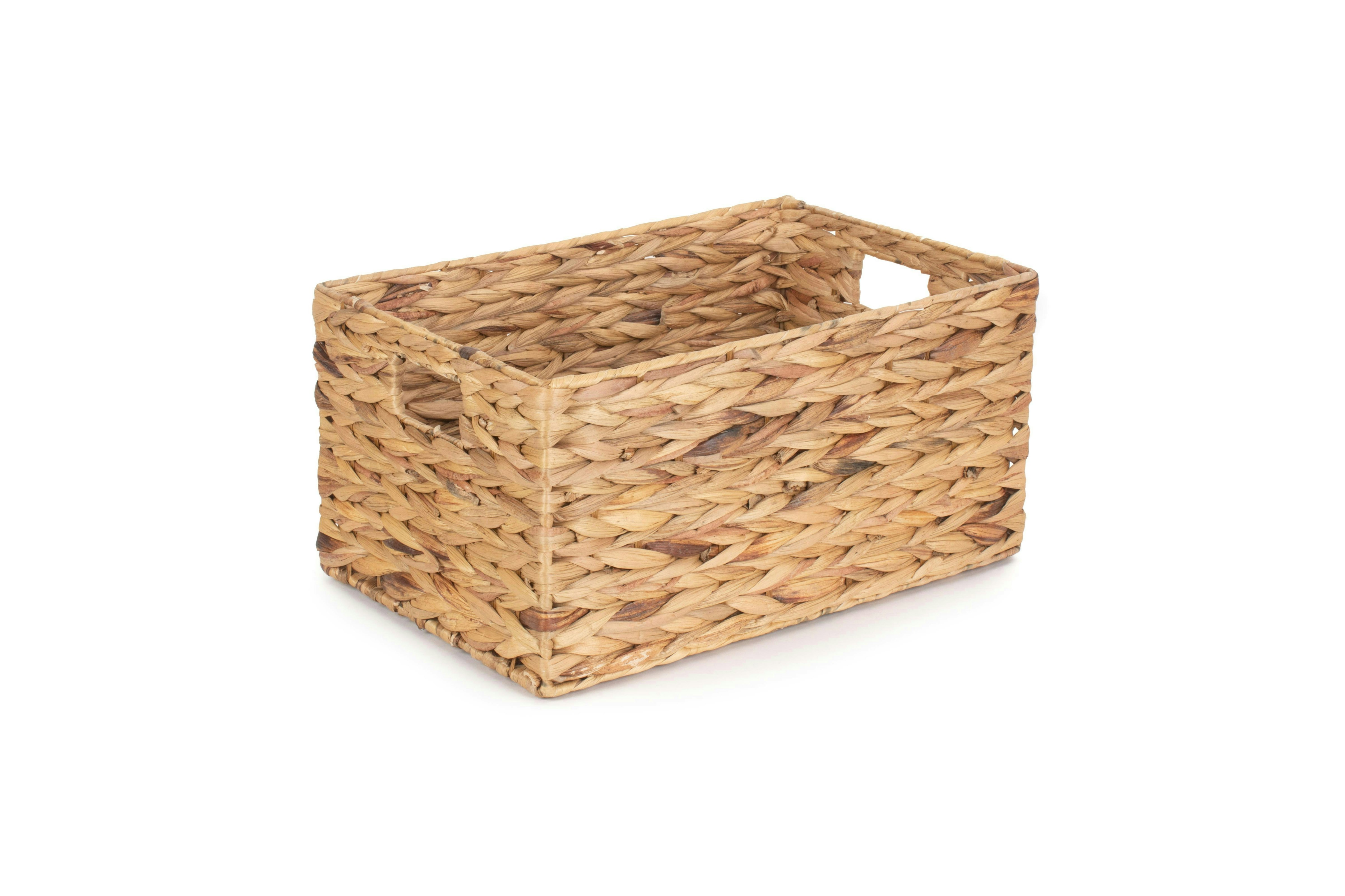 Rackhams Red Rectangular Water Hyacinth Storage Basket - Small