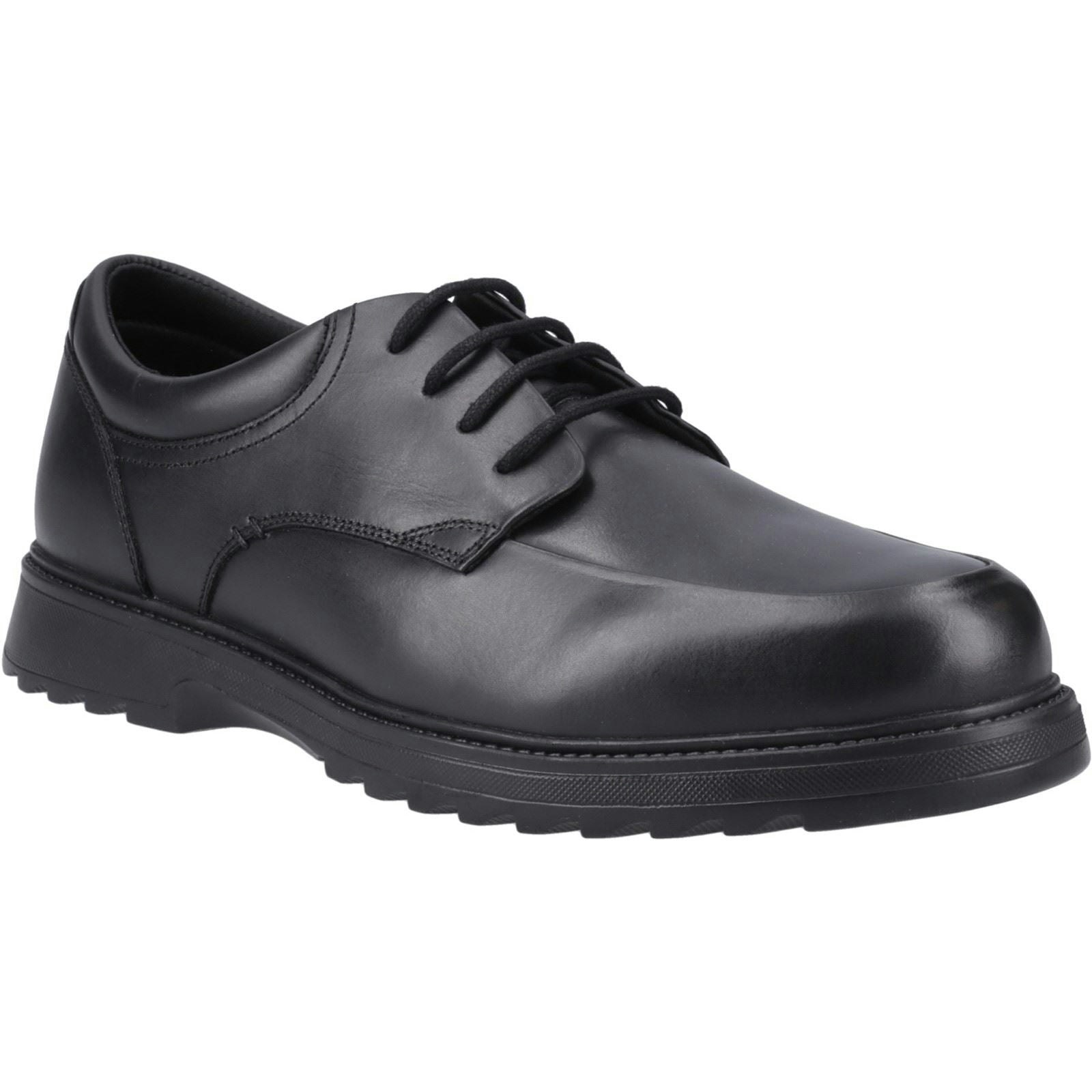 Hush Puppies Boys Black Romeo Leather 'S Shoes - Size 3