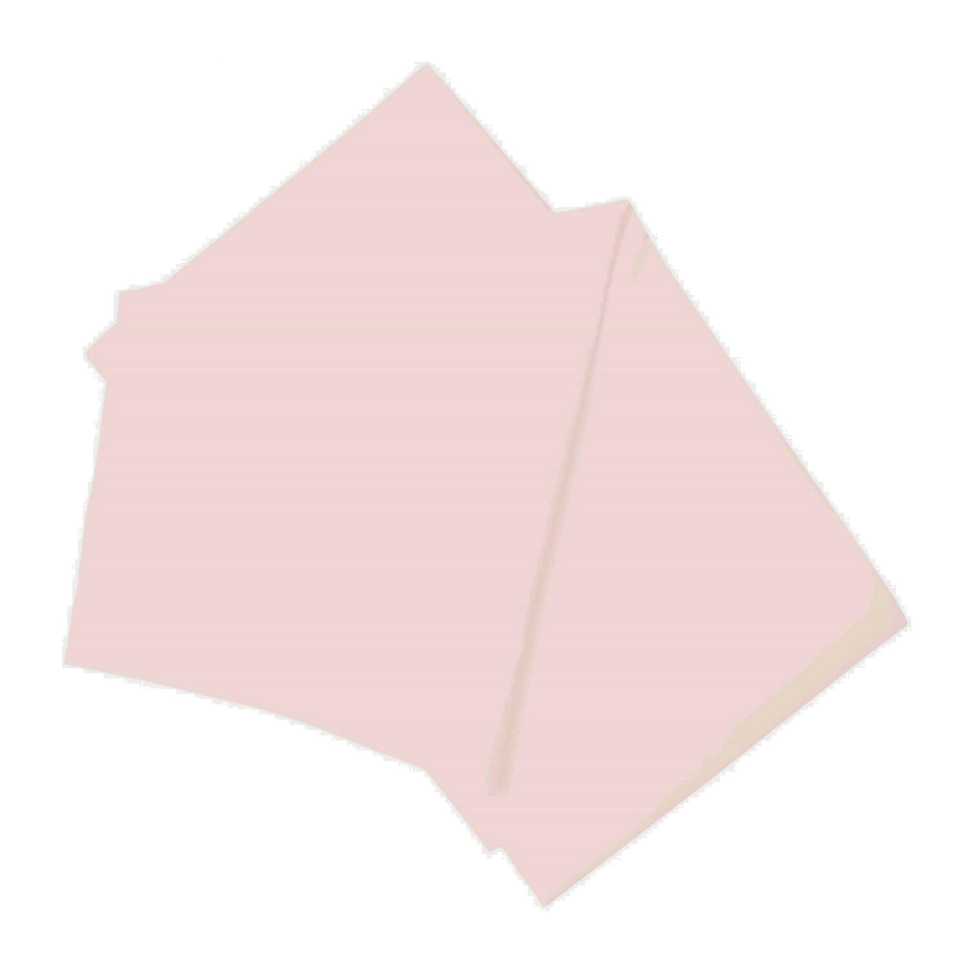 Belledorm Pink Brushed Cotton Flat Sheet - Powder - Kingsize - Powder - 100% Brushed Cotton