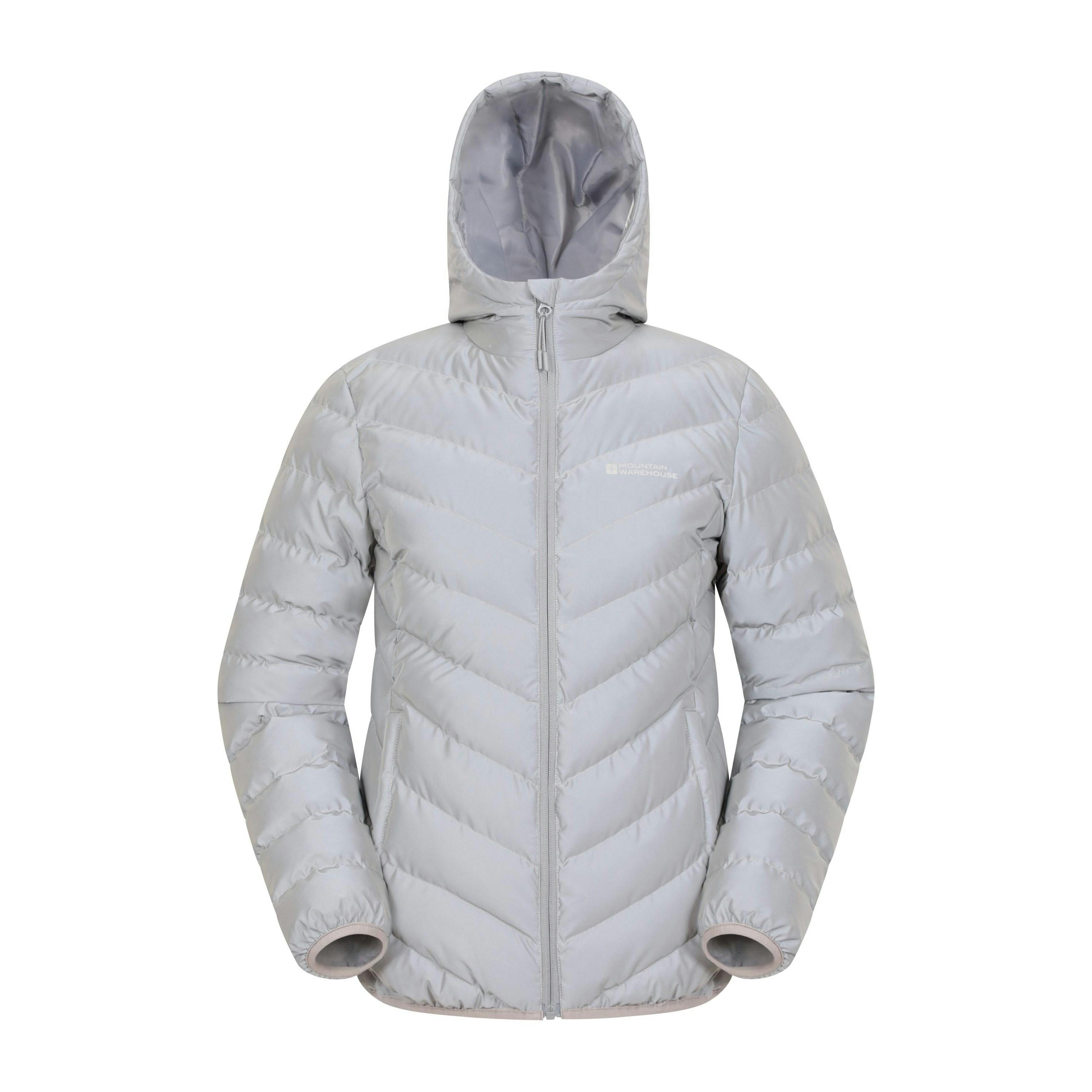 Mountain Warehouse Women's Grey Seasons Reflective Padded Jacket - 8 Uk - 100% Polyester