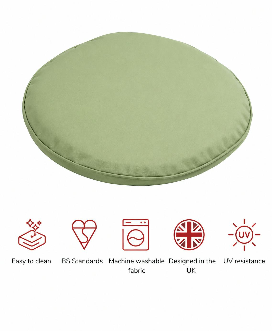 Glendale Sp Range Bistro Pad Garden Cushions – Set Of 2 - Lime