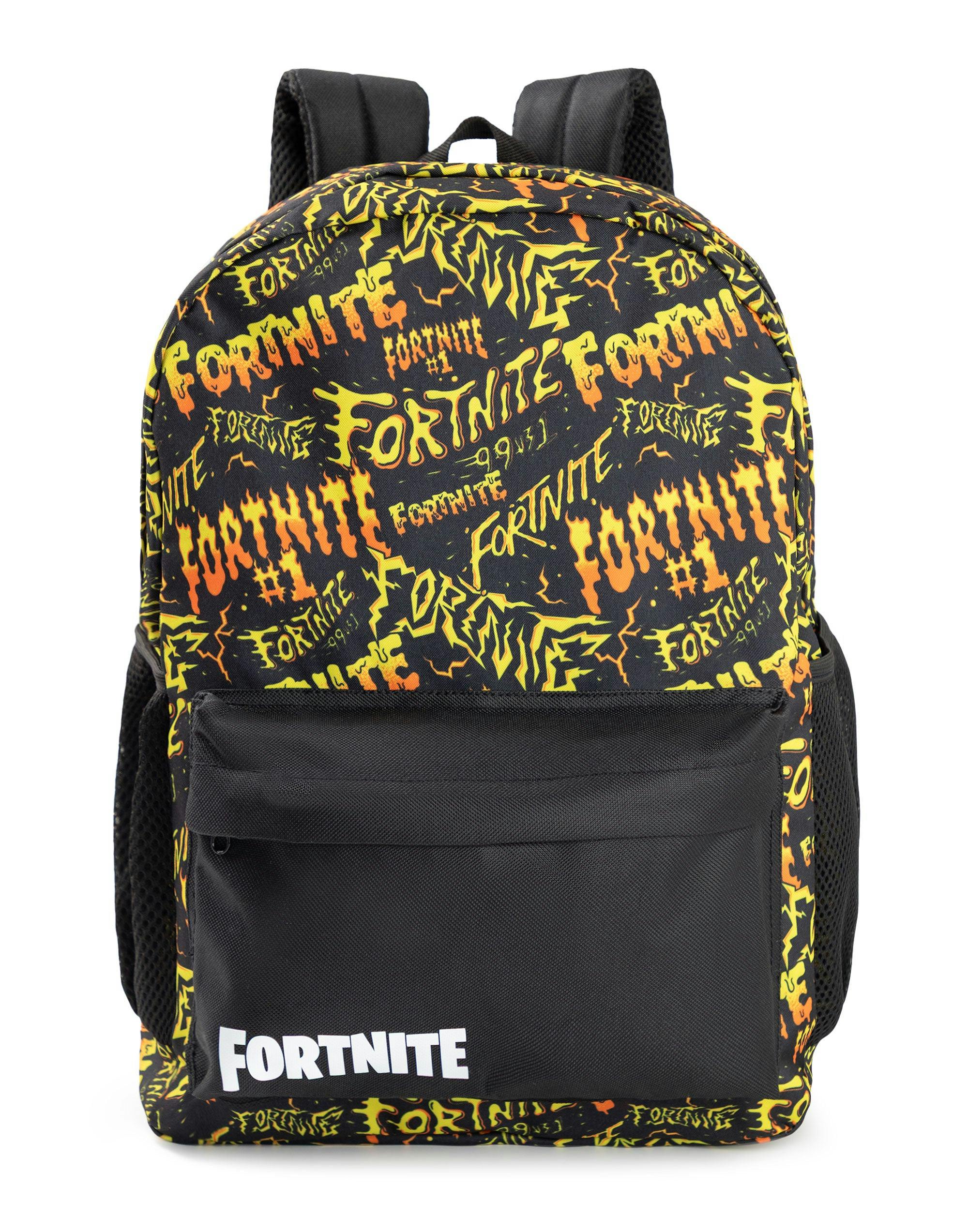 Vanilla Underground Unisex Black Fortnite Kids Logo Backpack (One Size)