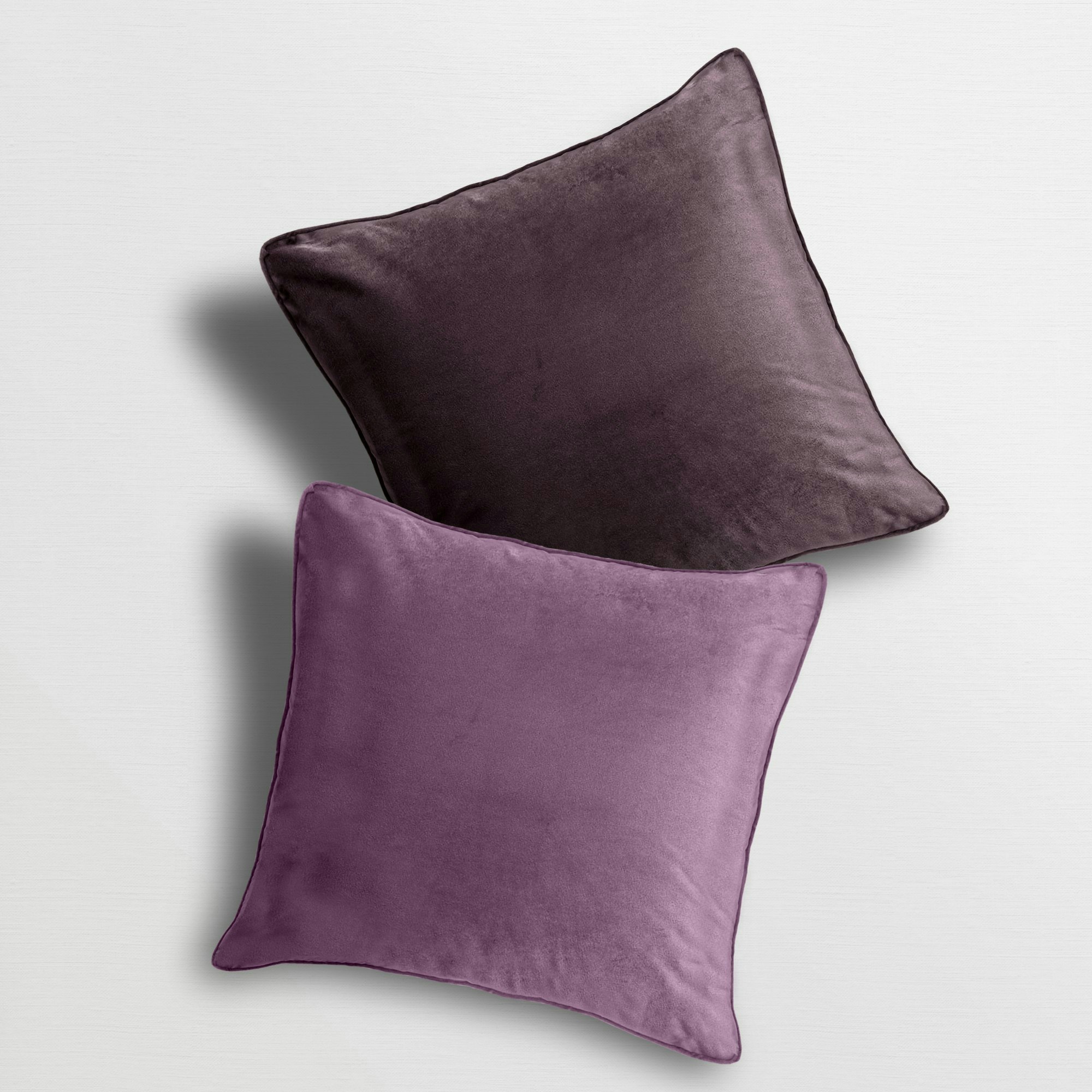 Rackhams Mauve Matte Velvet Soft Plain Reversible Scatter Cushion - 43Cm X 43Cm - Aubergine