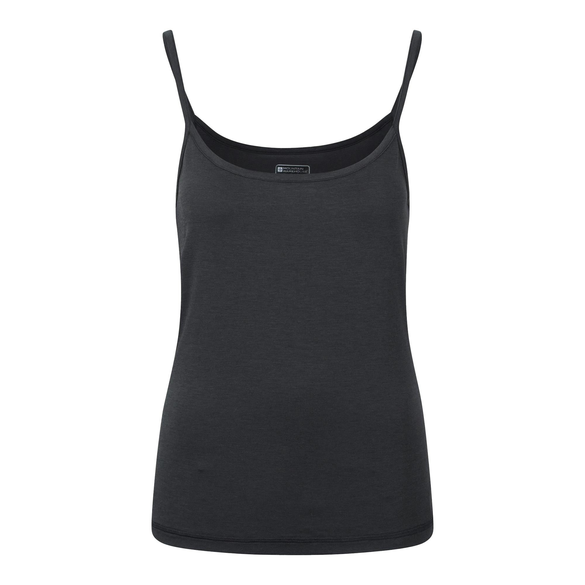 Mountain Warehouse Women's Black Keep The Heat Isotherm Camisole - 12 Uk - 37% Acrylic/32% Polyester/25% Viscose/6% Elastane