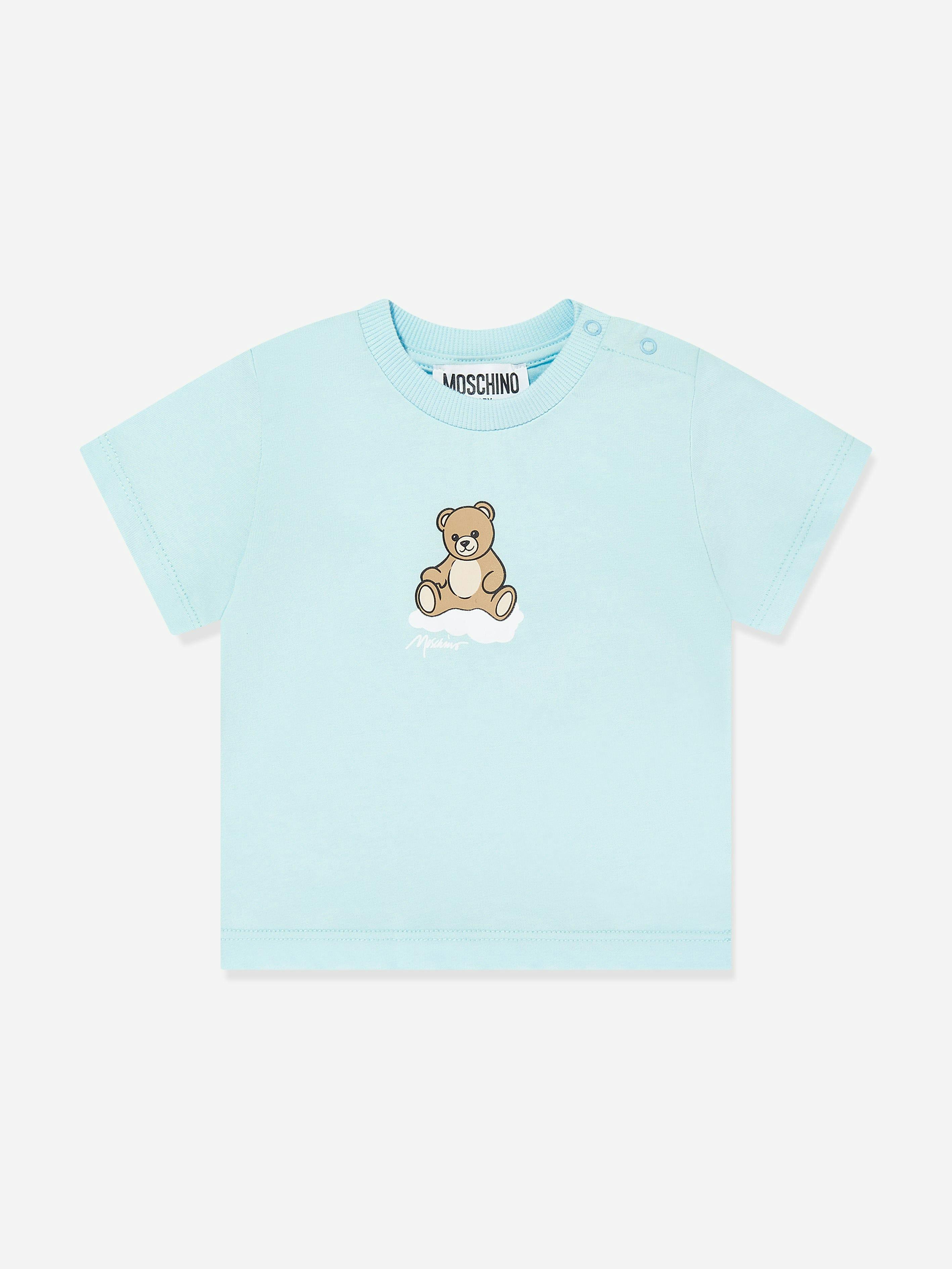 Moschino Kids Blue Moschino Baby Teddy Bear T-Shirt In - 6 9 Mths