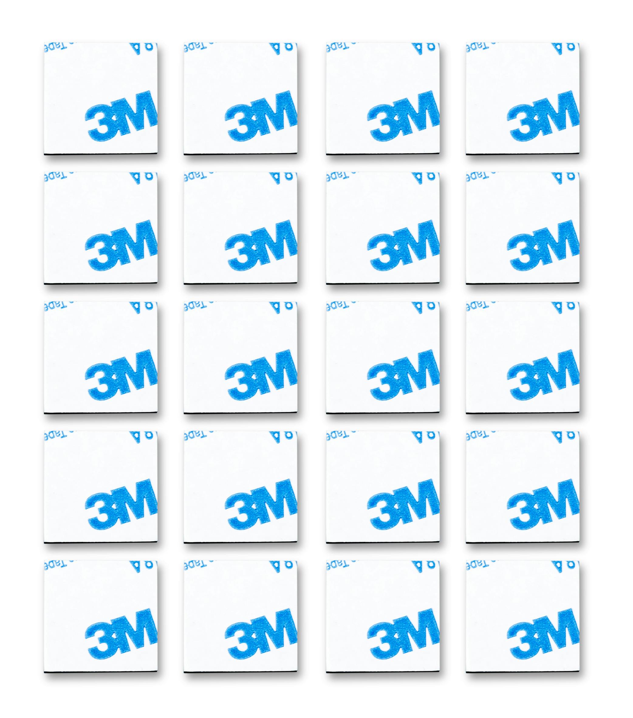 Rackhams Grey Double-Sided Square Adhesive Mounting Pads. 1 X 0.5 X 1Cm