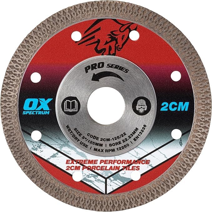 Ox Pro 2Cm Porcelain Cutting Blade 125-22.23Mm