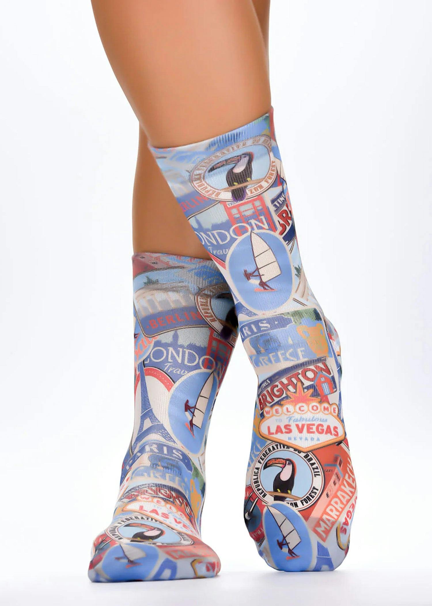 Jemsox Women's Locations Novelty Gift Socks