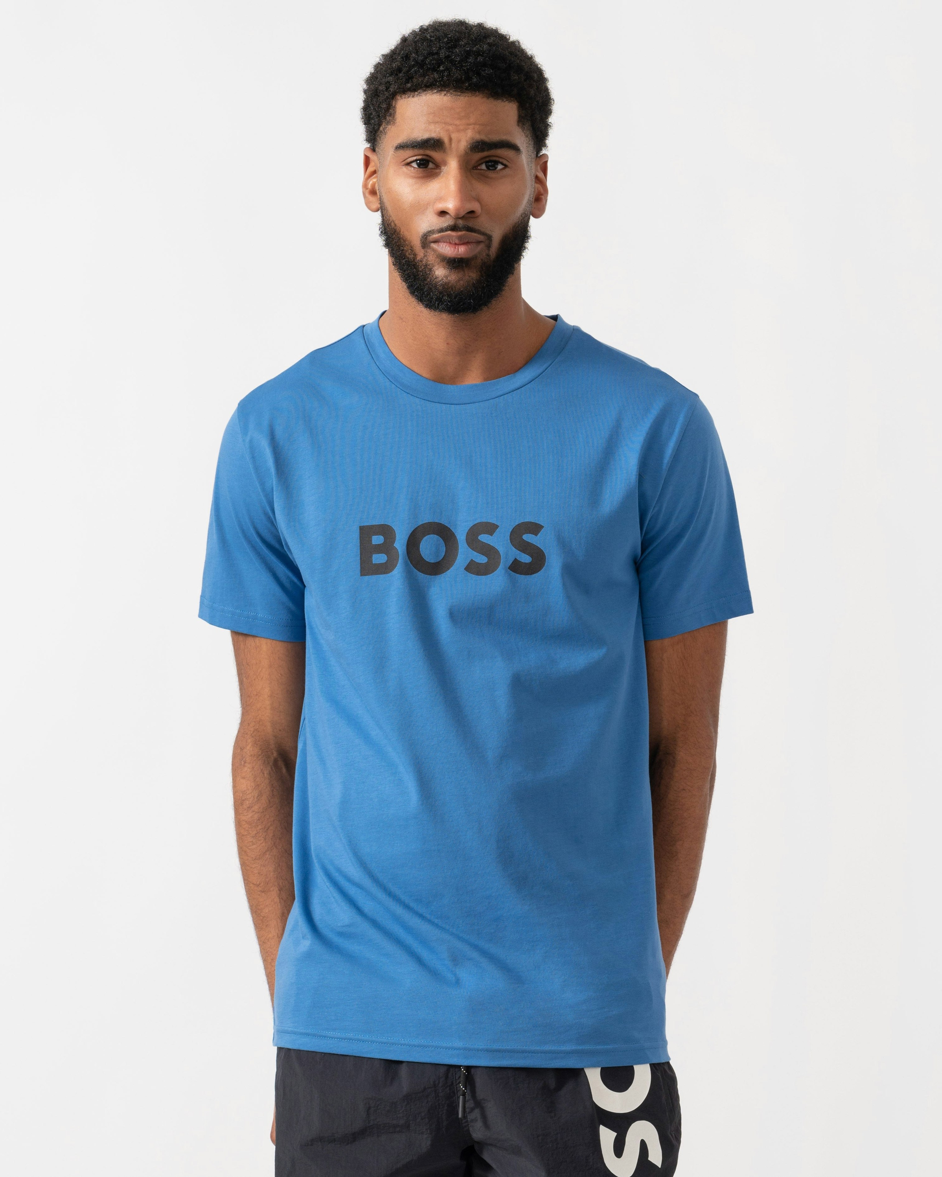 Boss Orange/Blue Rn Relaxed Fit T-Shirt With Contrast Logo - Bright 436 - Bright 436 - L