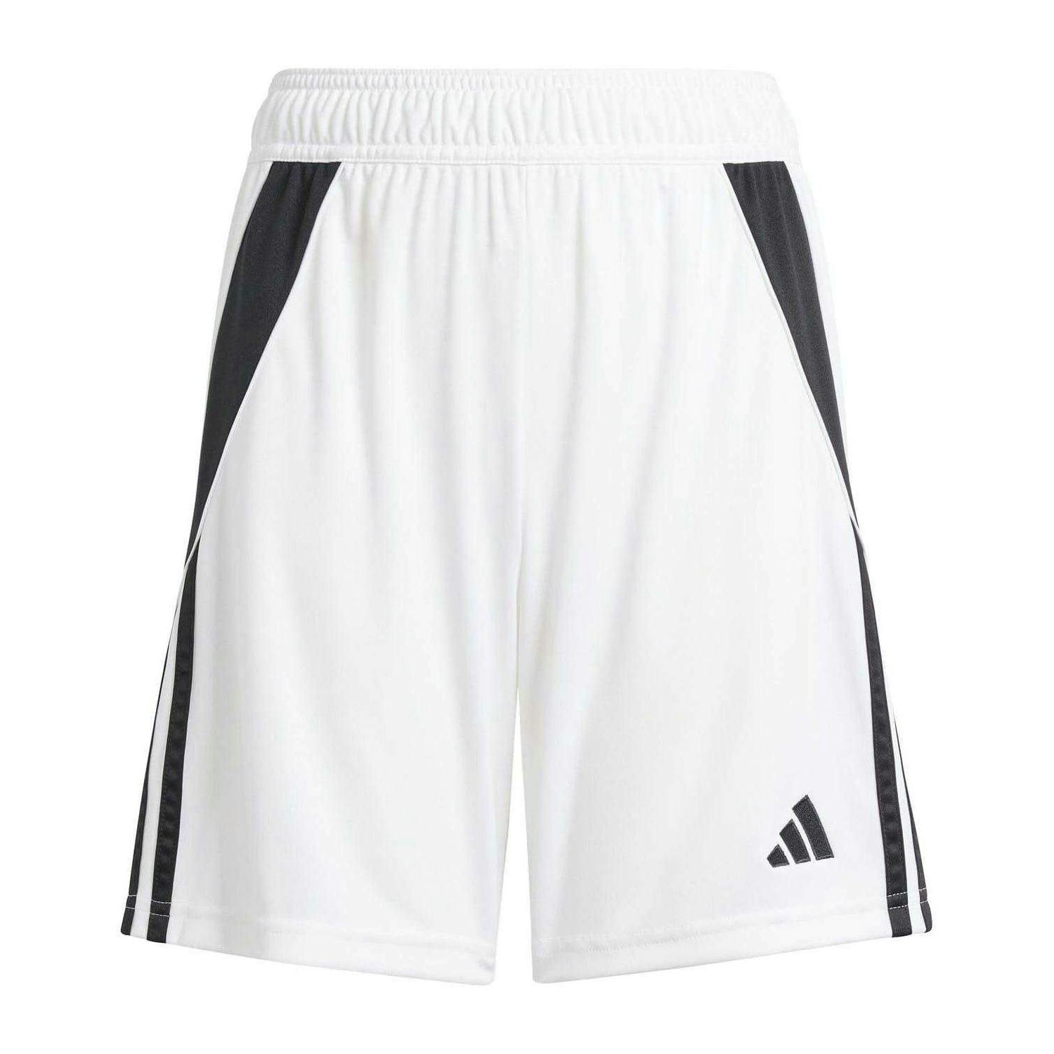 Adidas White/Black Kids Tiro 24 Football Shorts - 9-10 Years - 100% Recycled Polyester