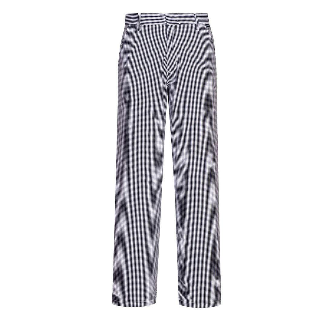 Portwest C075 Barnet Chefs Trousers Check Blue / White XL 31" - Image 4