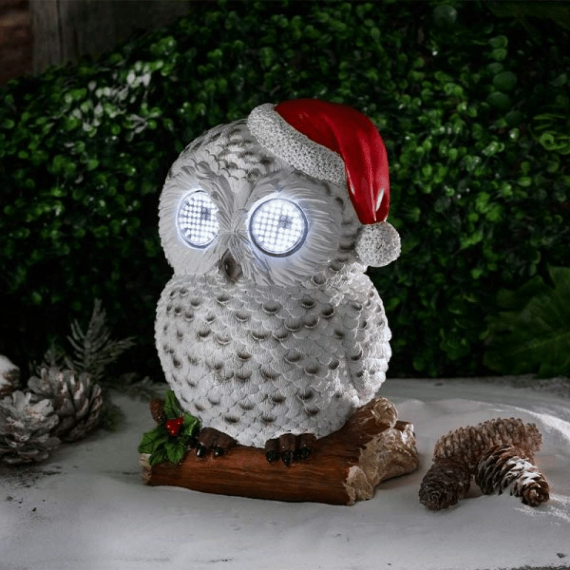 B&Q - 25Cm Battery Operated Outdoor Blinkin' Snowy Christmas Owl With White Leds & Timer Function - Image 2