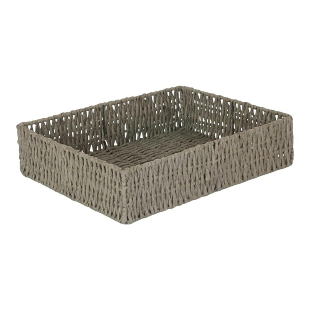 Red Hamper Red/Grey Hamper Rectangular Straight-Sided Paper Rope Trays - Extra Large