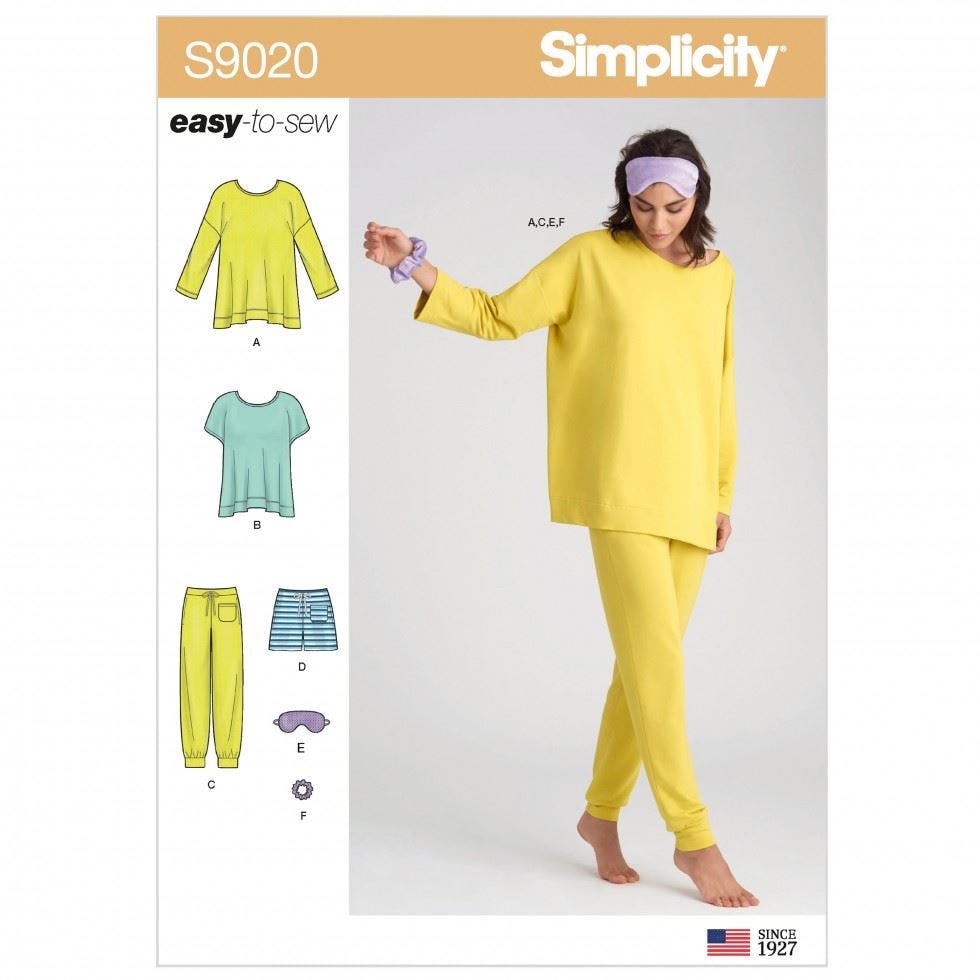 Simplicity Women's Sewing Pattern 9020, Tops, Trousers, Shorts For A (Xxs-Xs-S-M-L-Xl-Xxl) - Easy - A (Xxs-Xs-S-M-L-Xl-Xxl)