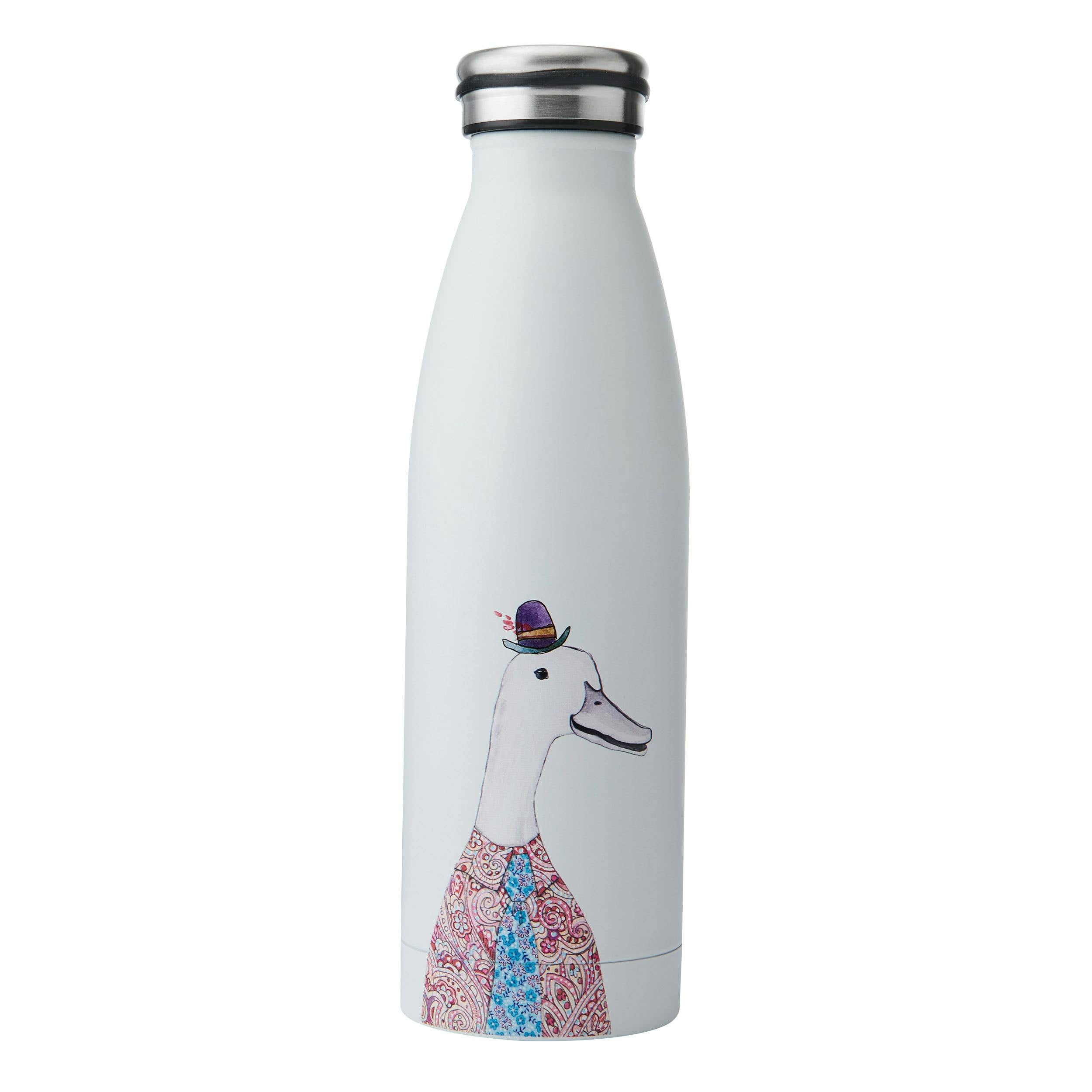 Mikasa Tipperleyhill Stainless Steel Insulated Water Bottle On-The-Go Double-Walled Hydration Bottle Keeps Drinks Hot for 12 Hrs and Cold for 18 Hrs Quirky Duck Illustration Handwash Only, 500ml - Image 3
