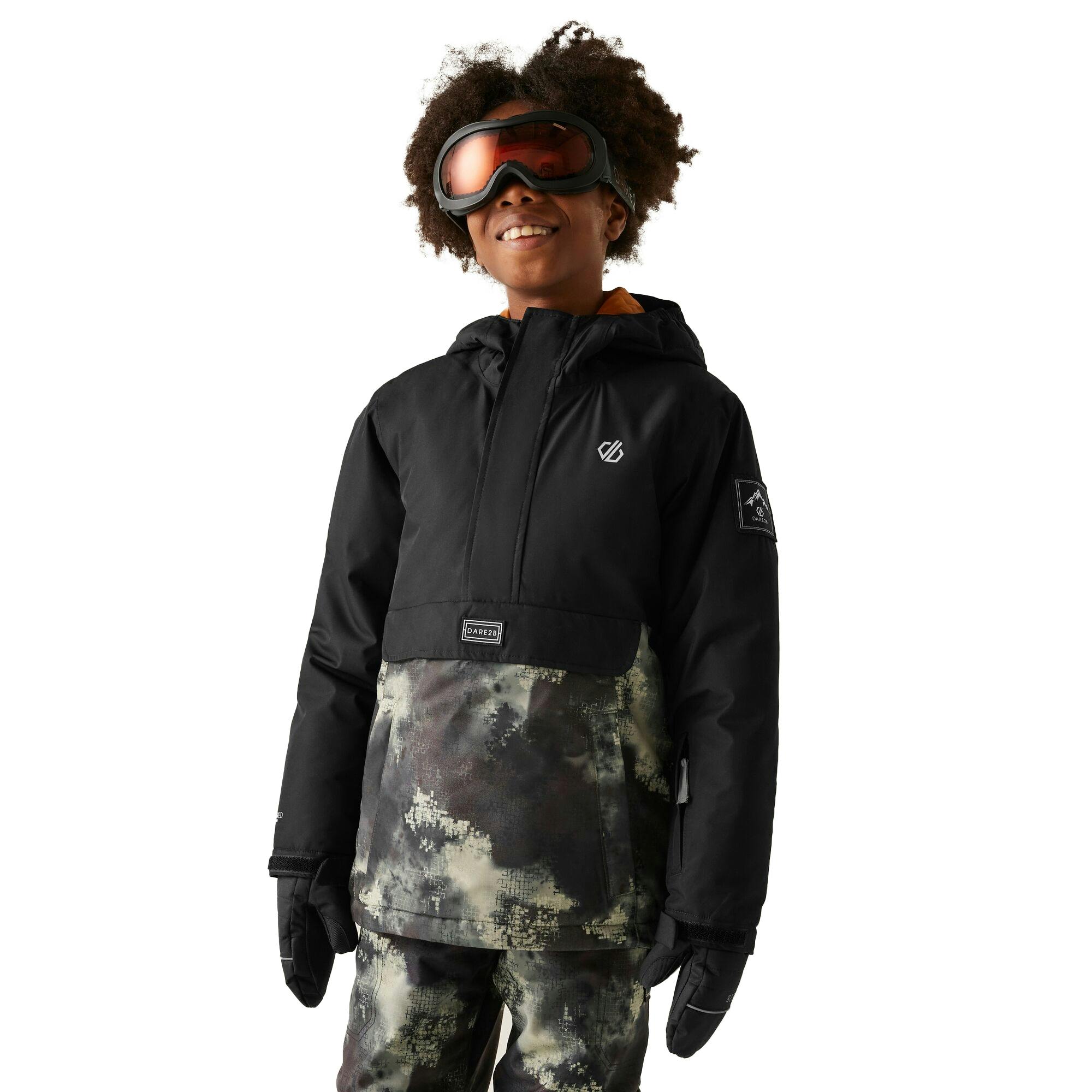 Dare 2B Black Childrens/Kids Freehand Ii Ski Jacket - 3-4 Years - 100% Recycled Polyester