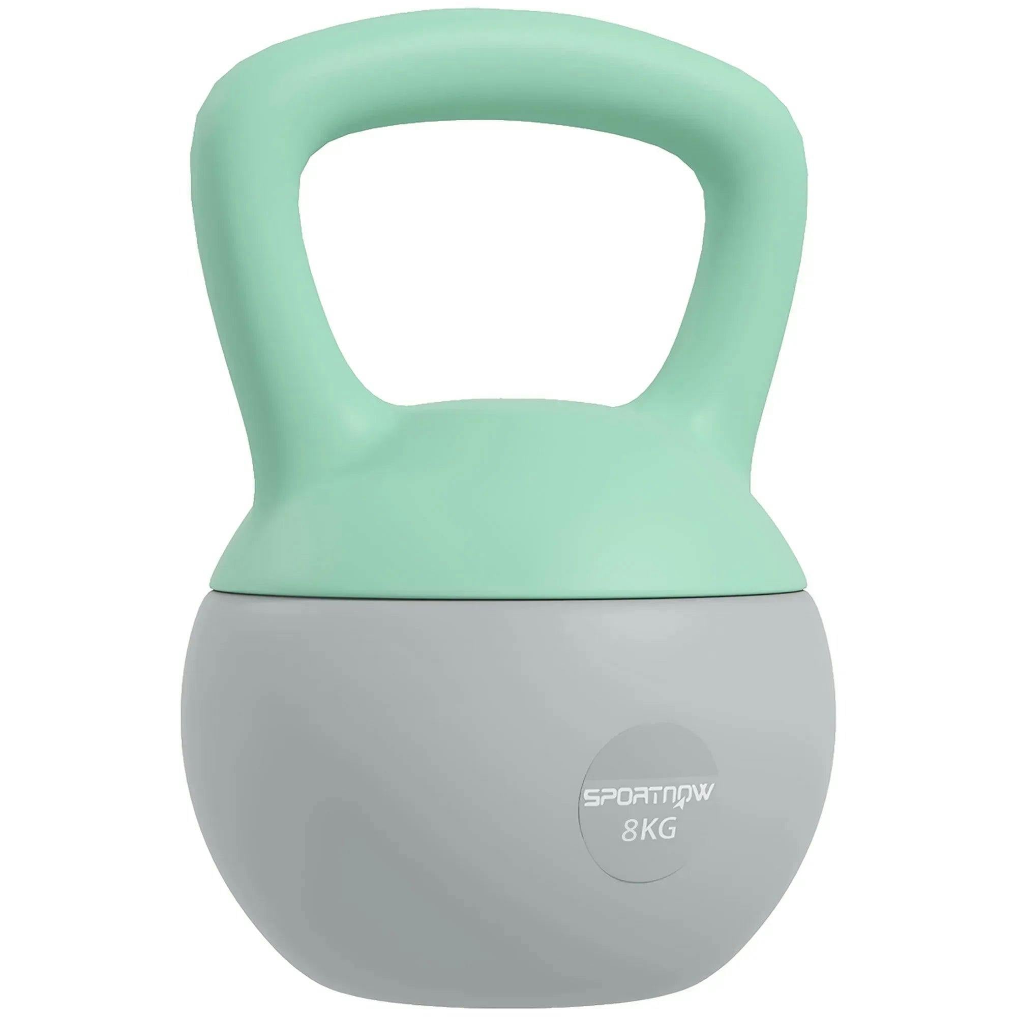 Sportnow Unisex Green Kettlebell W/ Soft Body & Non-Slip Handle, Grey & In | Size: 8Kg - Image 2