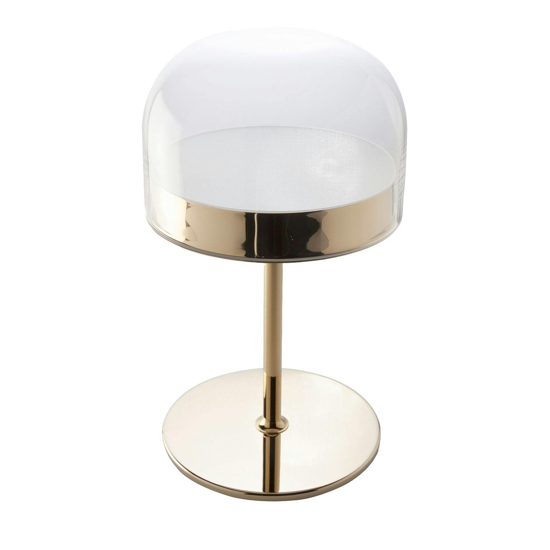 Angel Cerdá Golden Table Lamp In Steel And Transparent Glass 8066