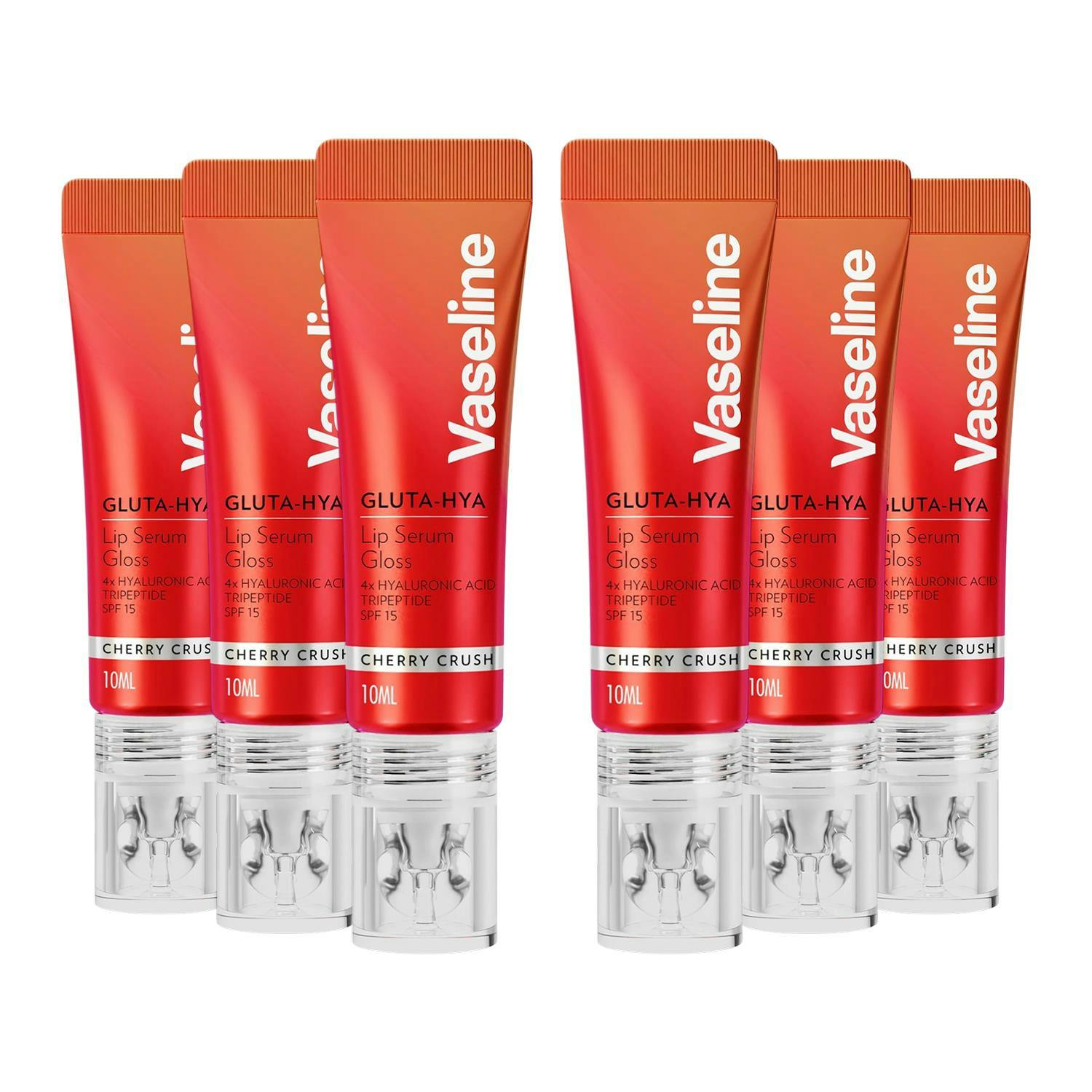 Vaseline Gluta-Hya Lip Serum Gloss Cherry Crush Hydrating Moisture Care 10Ml, 6 Pack - Red - Image 6