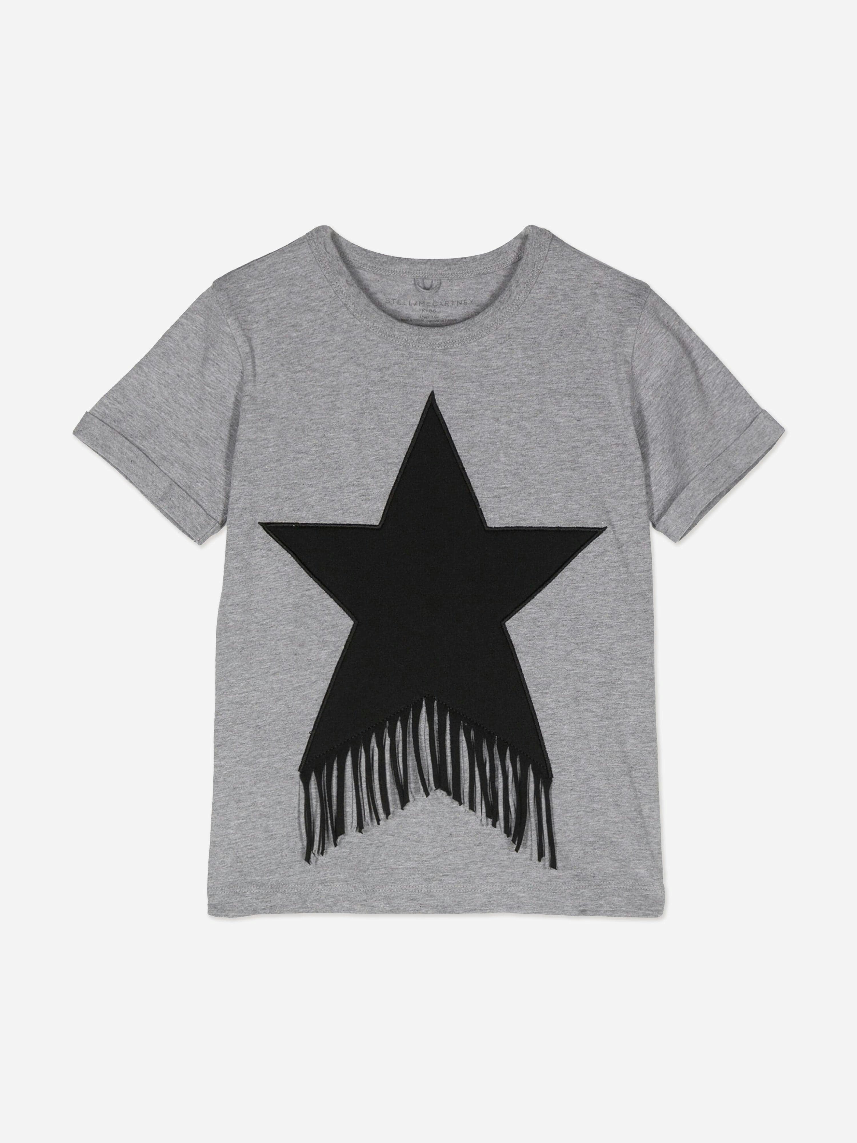 Stella Mccartney Kids Girls Grey Stella Mccartney Tassel Star T-Shirt In - 16 Yrs