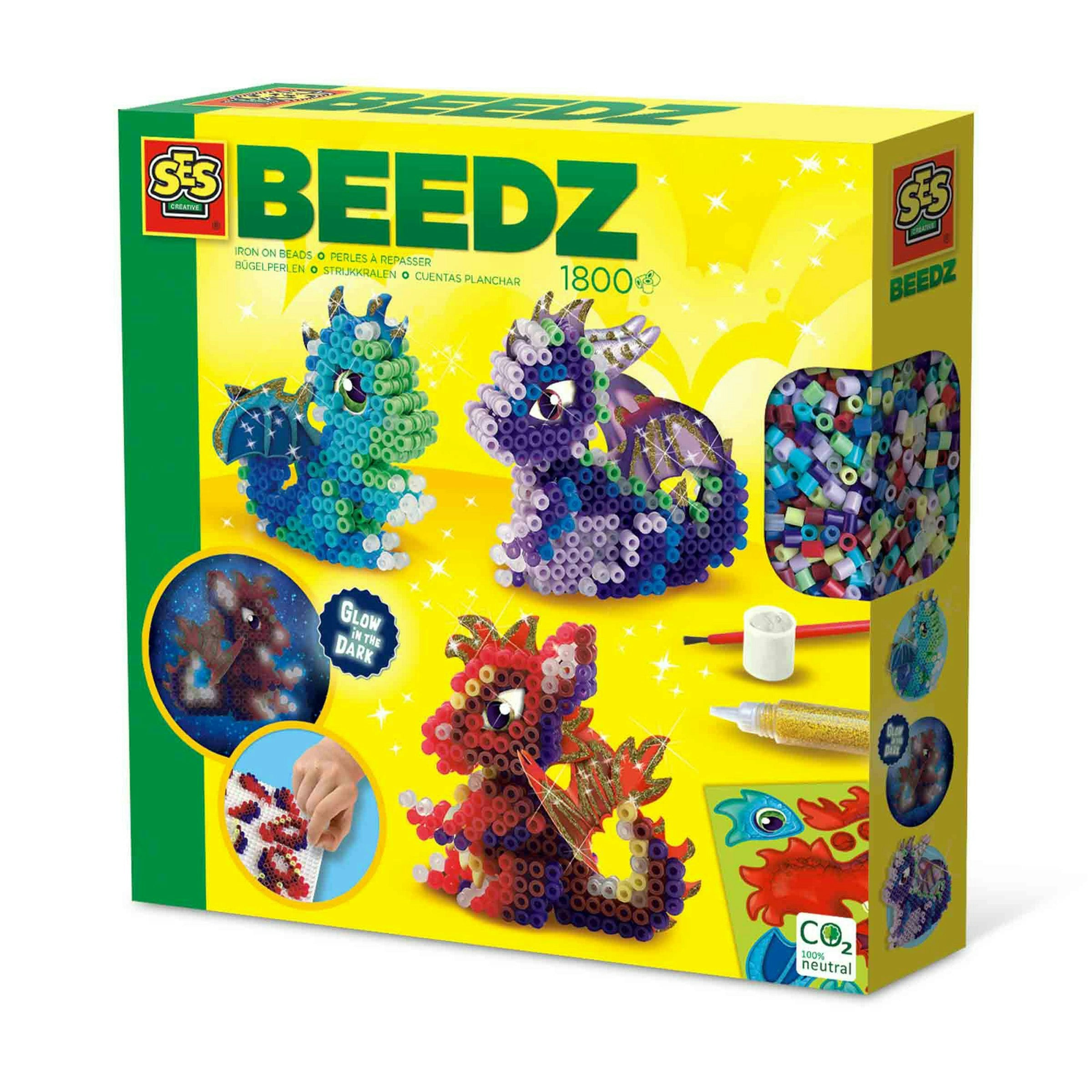 Ses Creative Gold Iron On Beads - Dragons